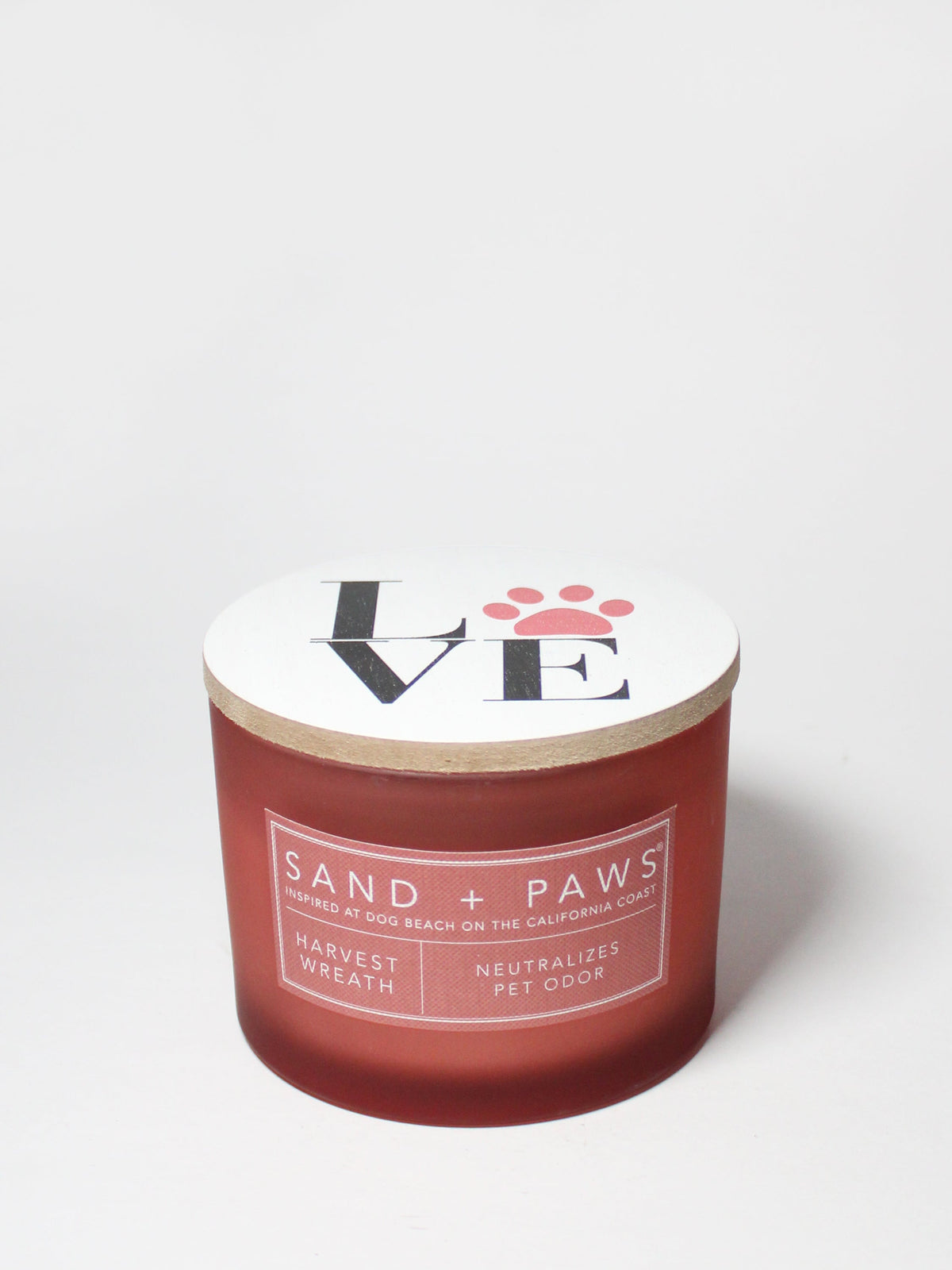 Sand + Paws Harvest Wreath Hand-poured 12 oz scented candle