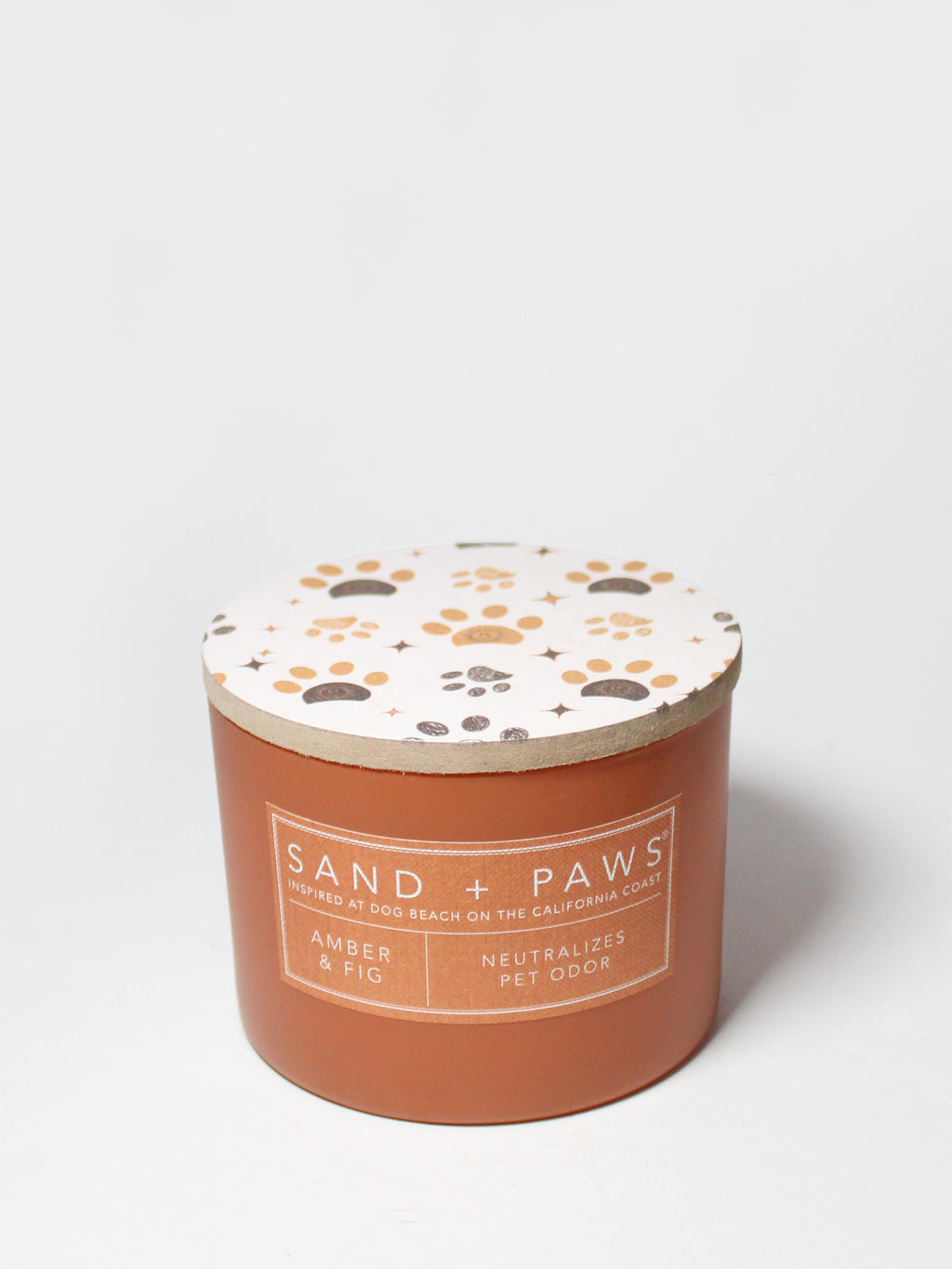 Sand + Paws Amber & Fig Hand-poured 12 oz scented candle
