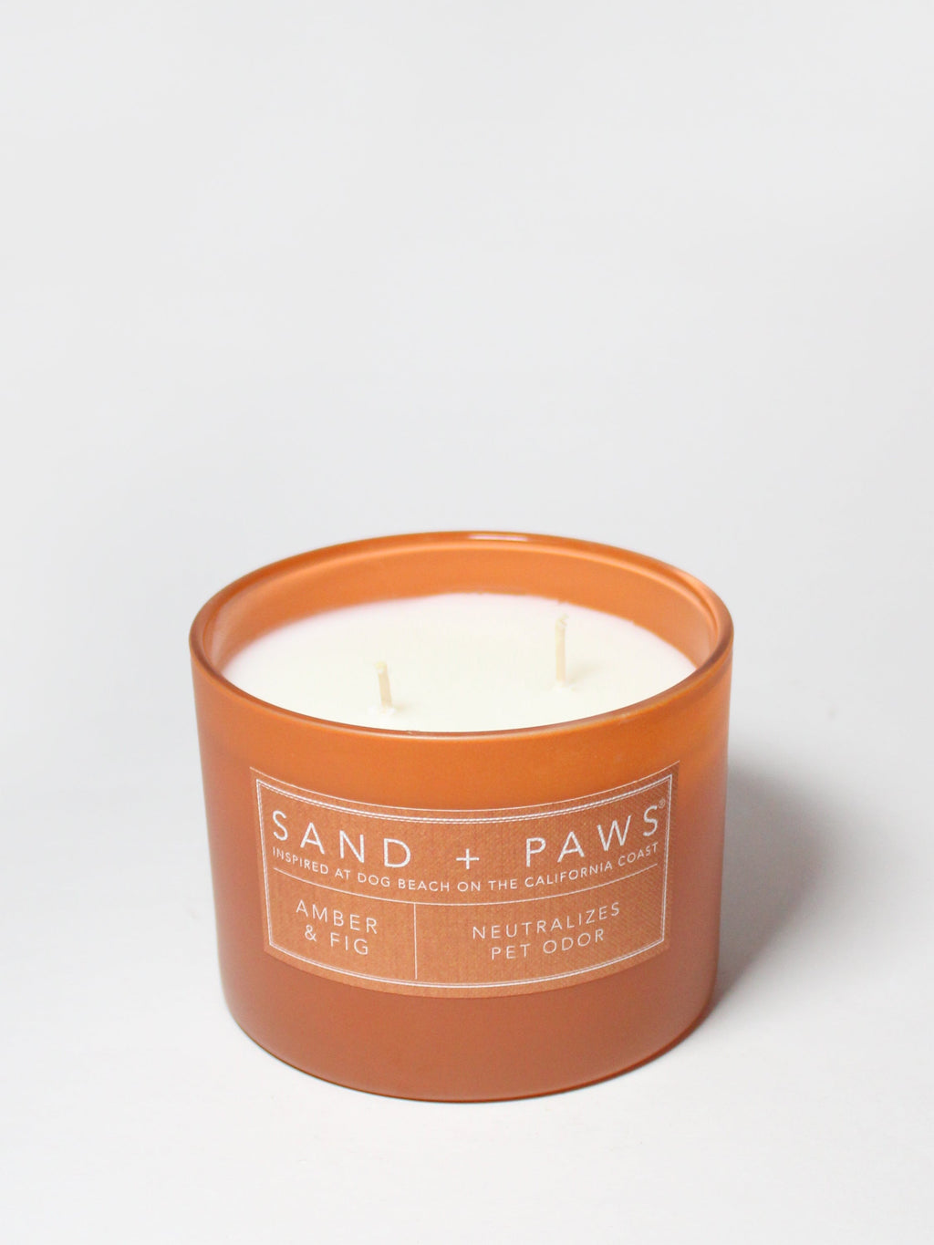 Sand + Paws Amber & Fig Hand-poured 12 oz scented candle
