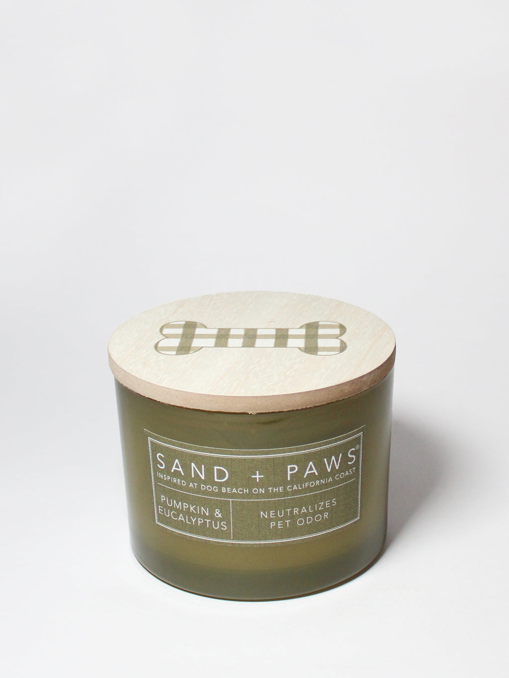 Sand + Paws Pumpkin & Eucalyptus Hand-poured 12 oz scented candle