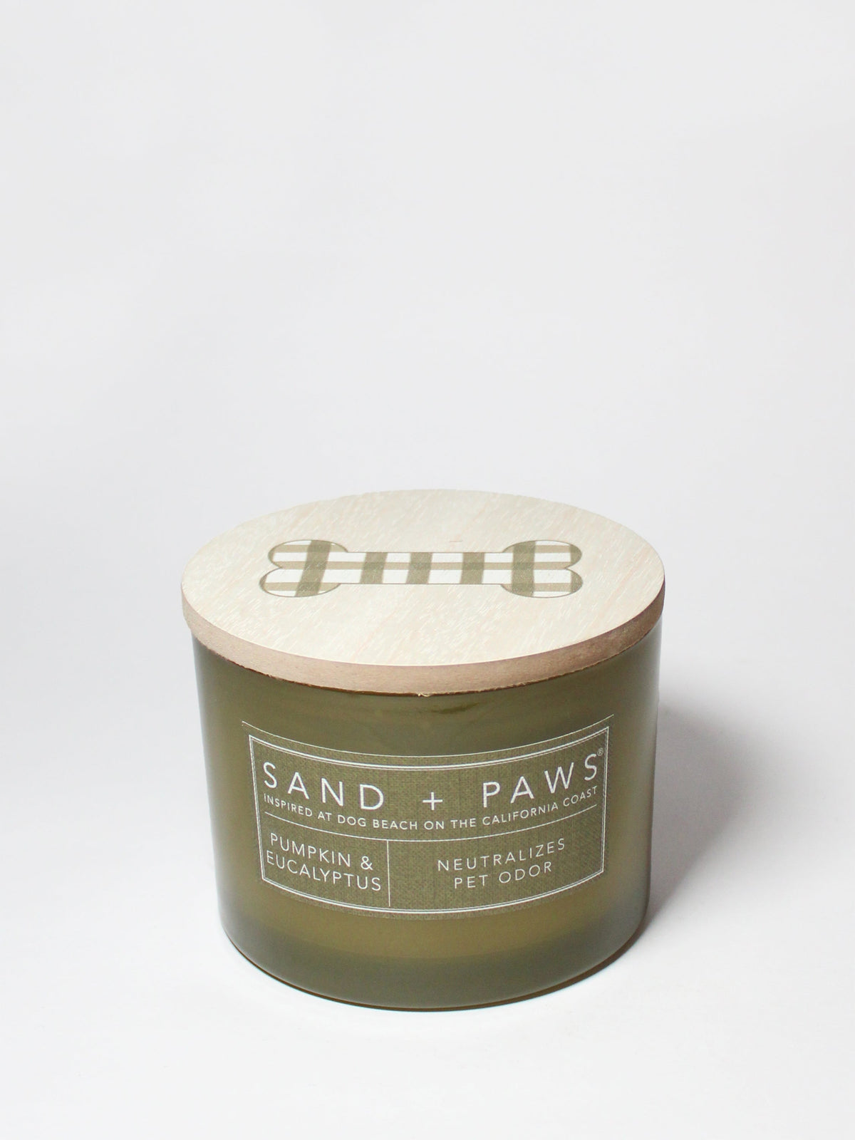 Sand + Paws Pumpkin & Eucalyptus Hand-poured 12 oz scented candle