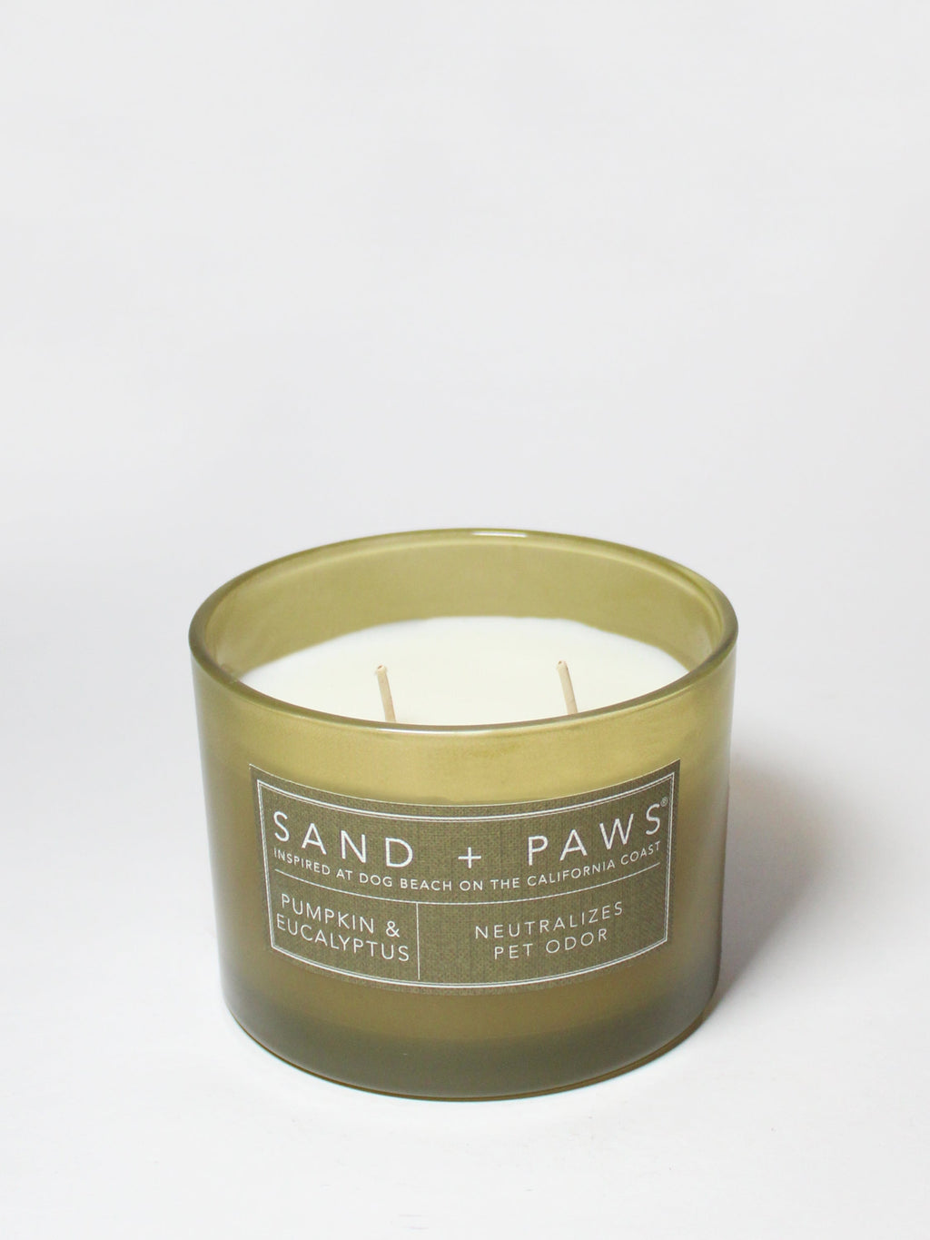 Sand + Paws Pumpkin & Eucalyptus Hand-poured 12 oz scented candle