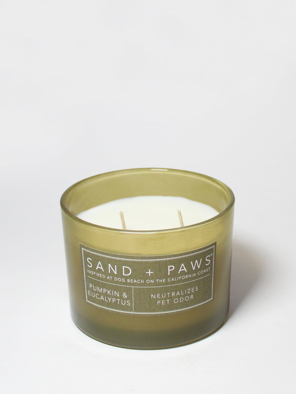 Sand + Paws Pumpkin & Eucalyptus Hand-poured 12 oz scented candle