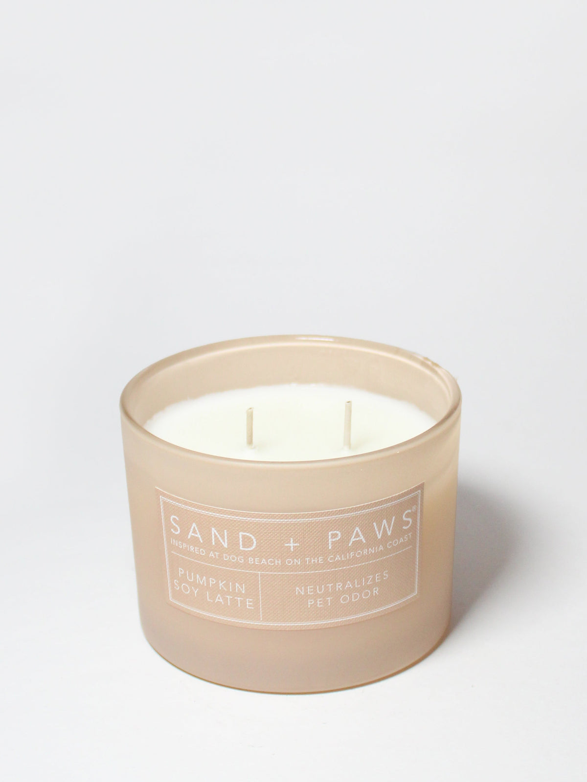 Sand + Paws Pumpkin Soy Latte Hand-poured 12 oz scented candle