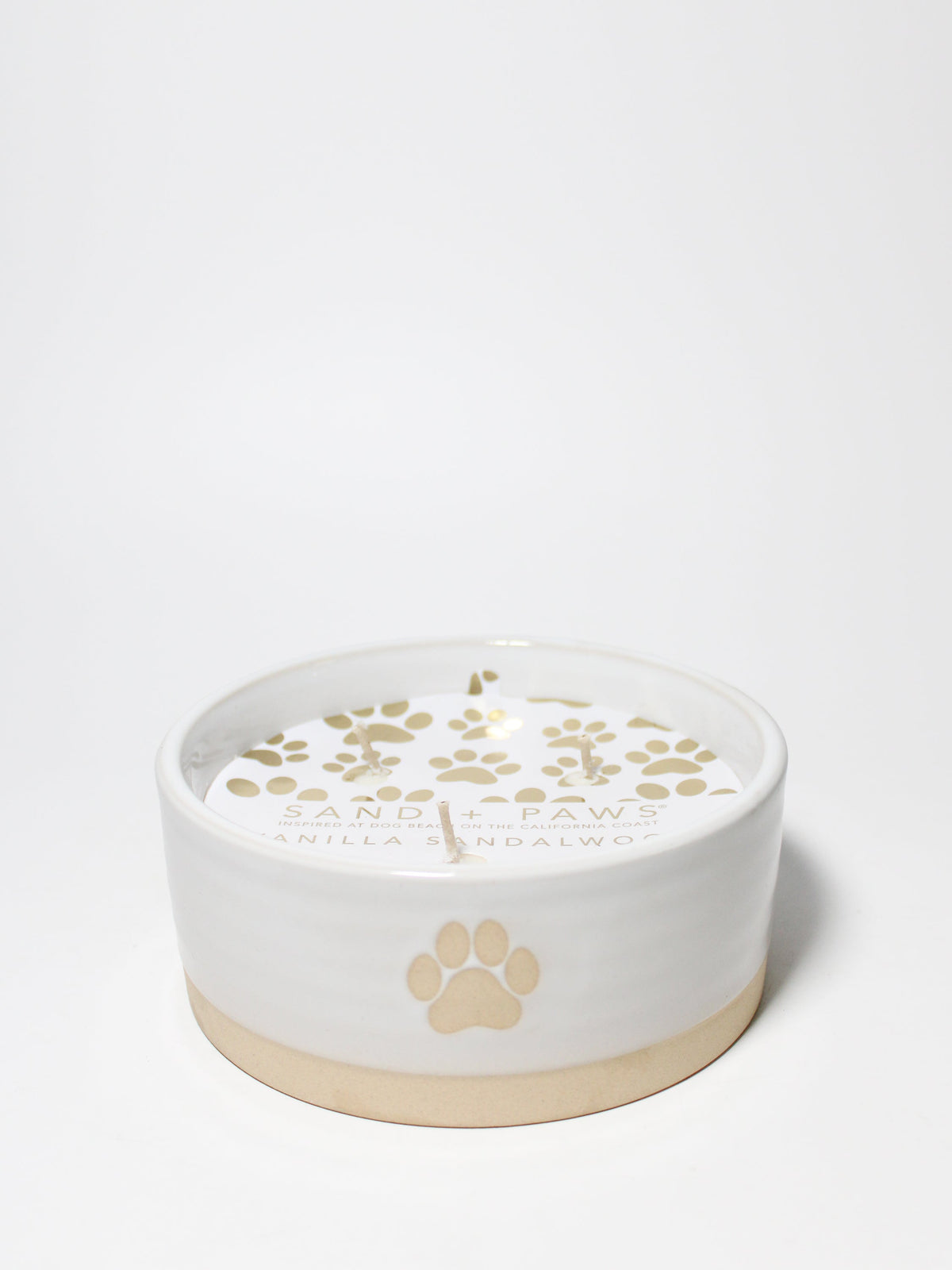 Sand + Paws Vanilla Sandalwood Hand-poured 12 oz scented candle