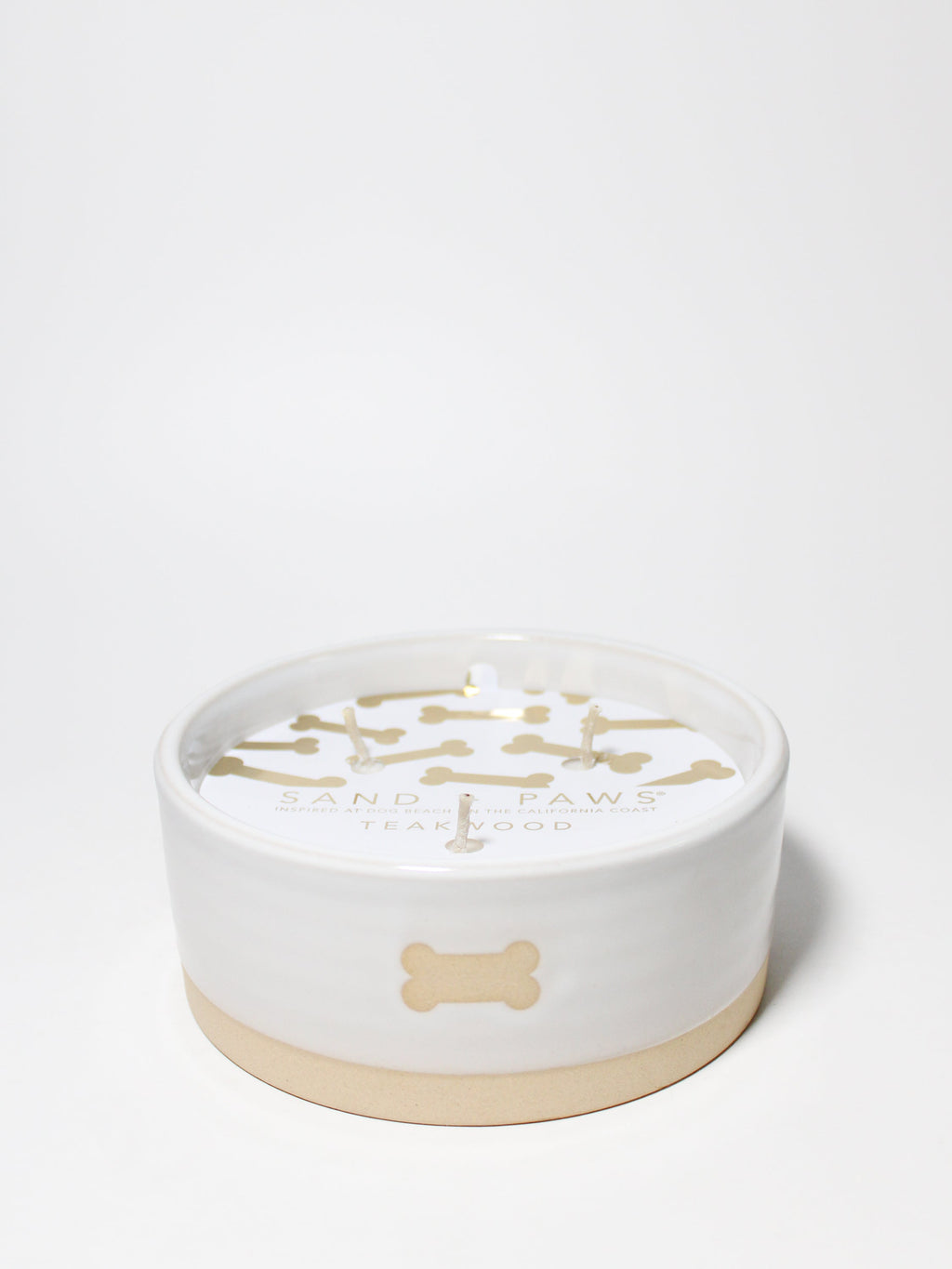 Sand + Paws Teakwood Hand-poured 12 oz scented candle