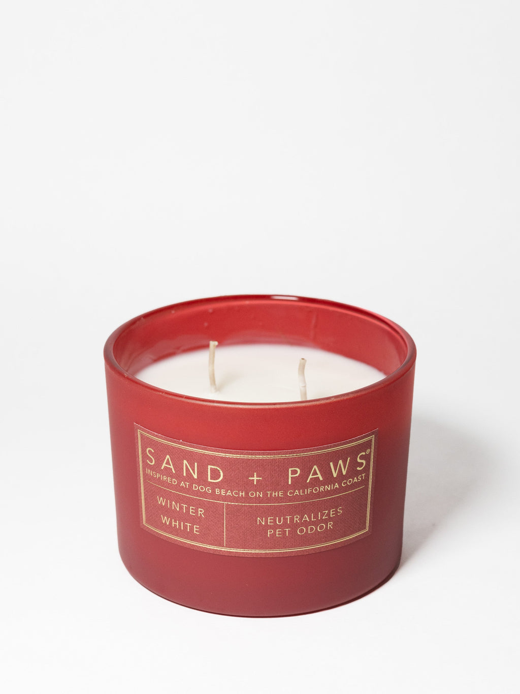 Sand + Paws Winter White Hand-poured 12 oz scented candle