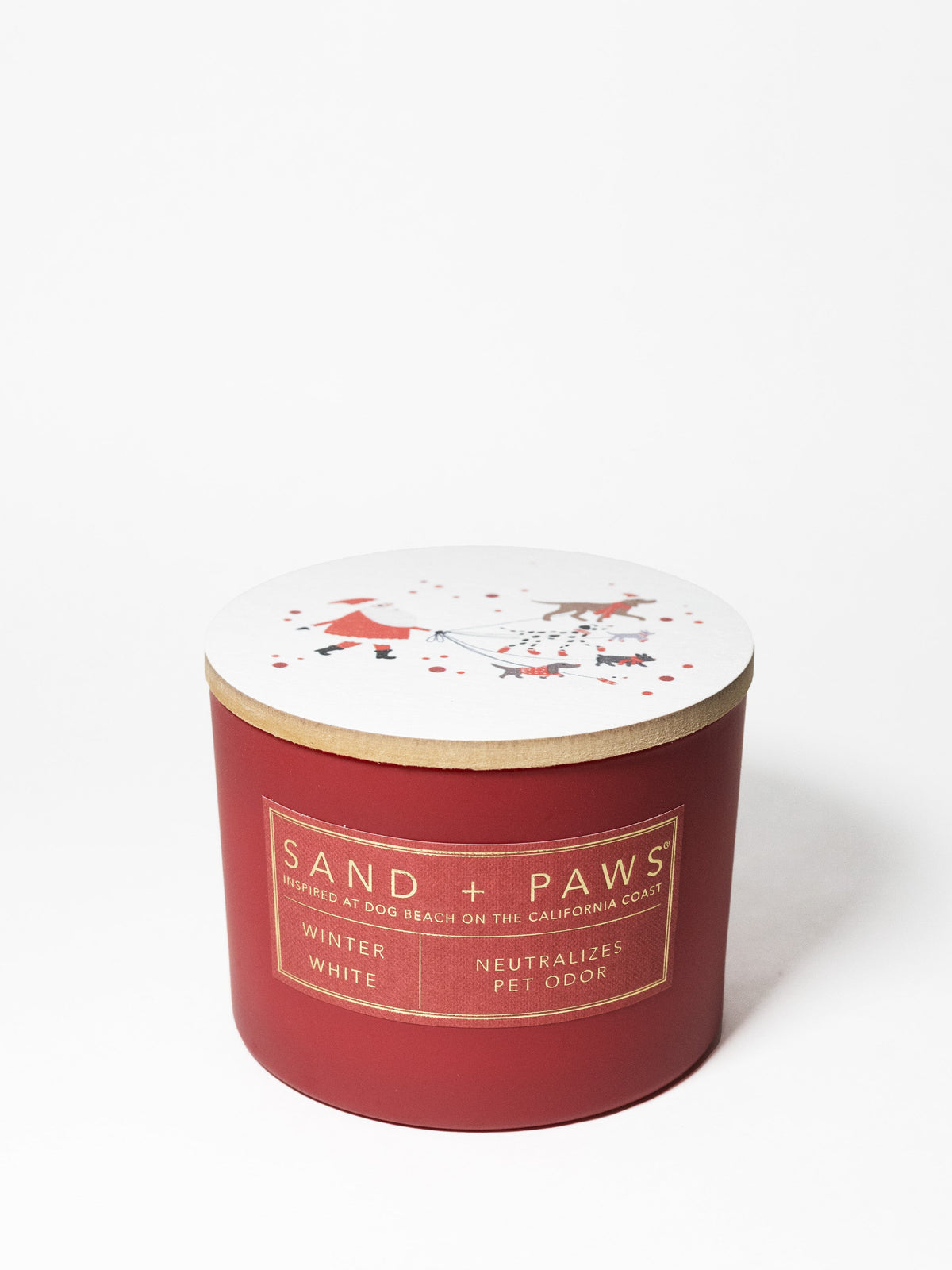 Sand + Paws Winter White Hand-poured 12 oz scented candle
