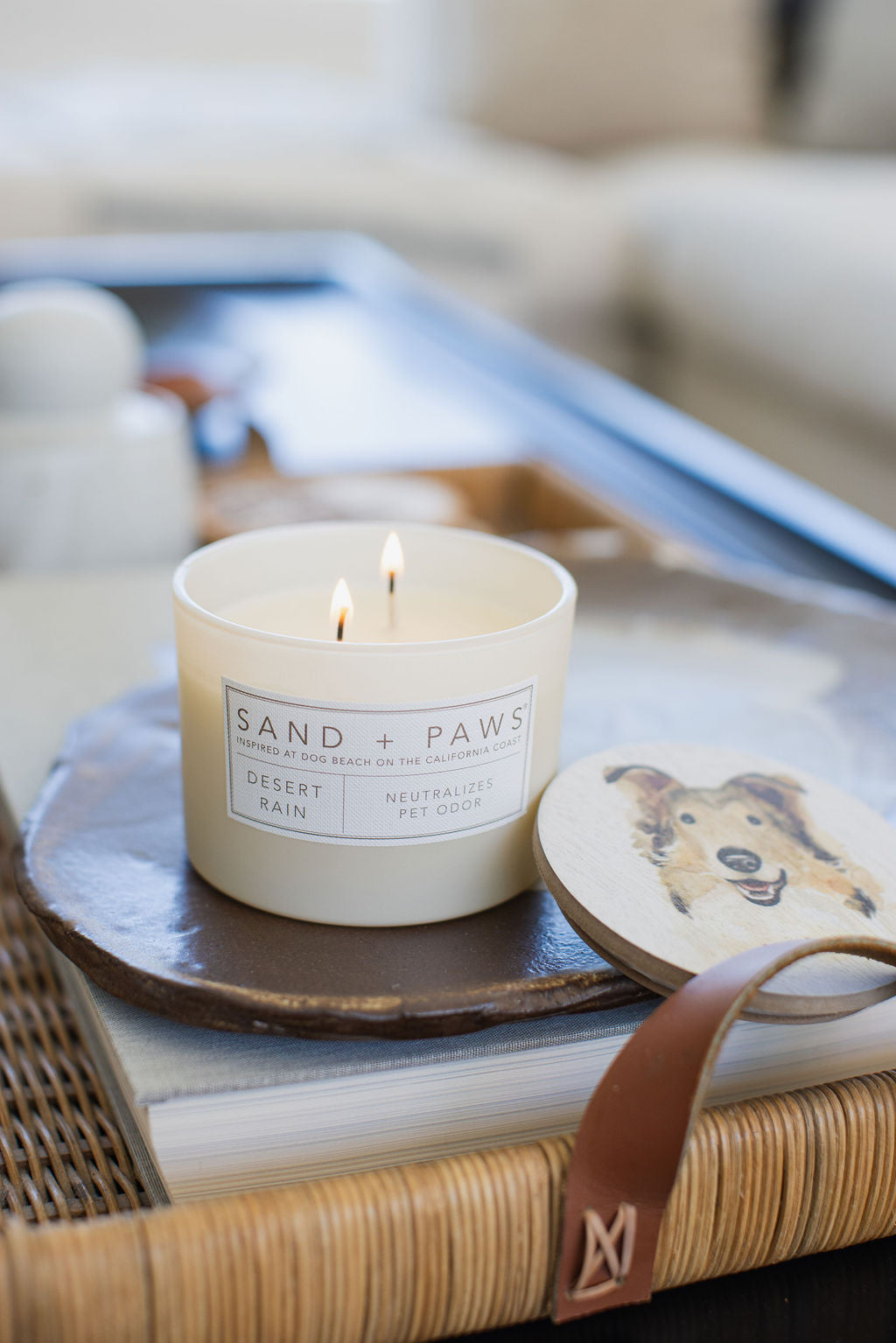 Sand + Paws Desert Rain Hand-poured 12 oz scented candle