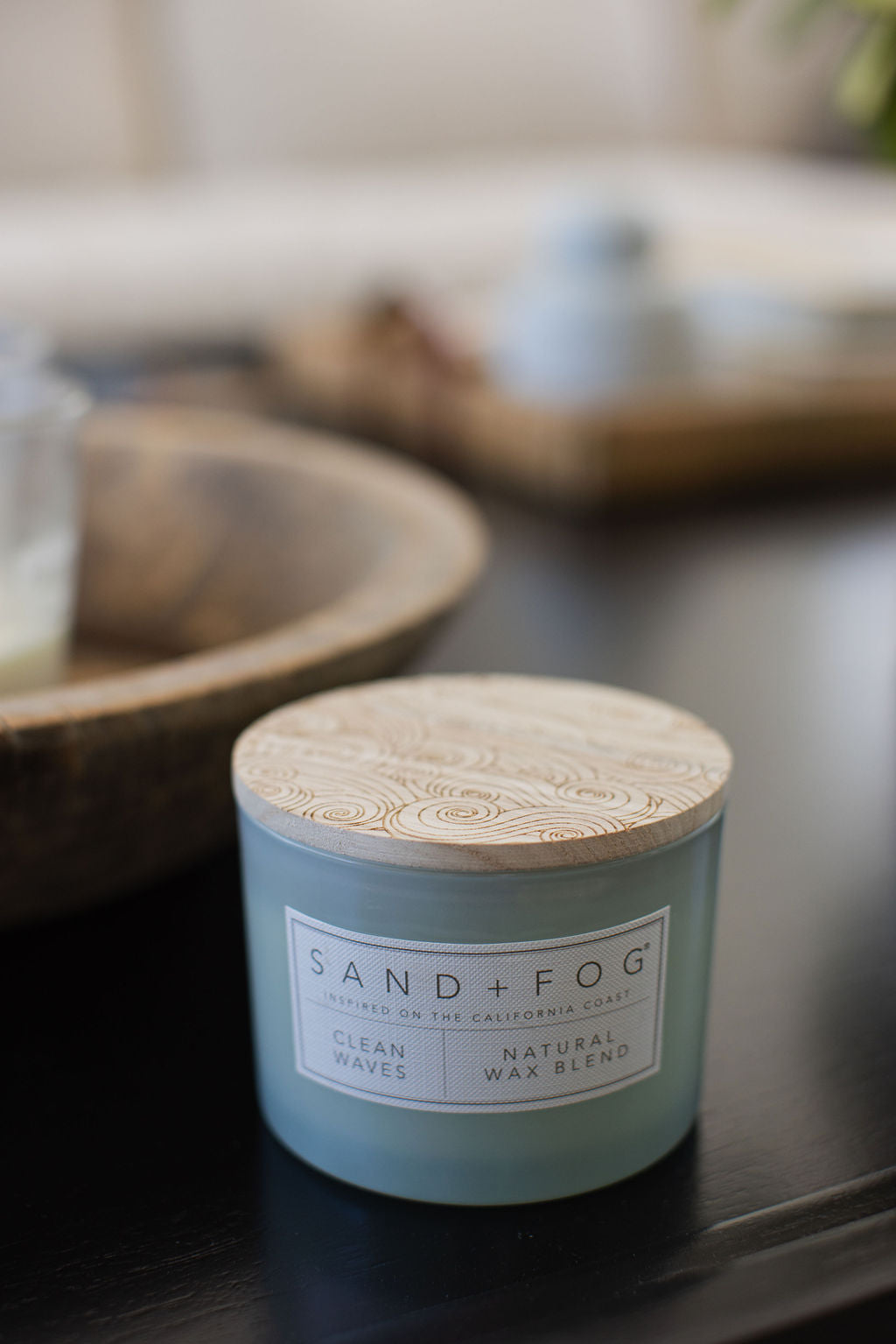 Clean Waves Hand-poured 12 oz scented candle