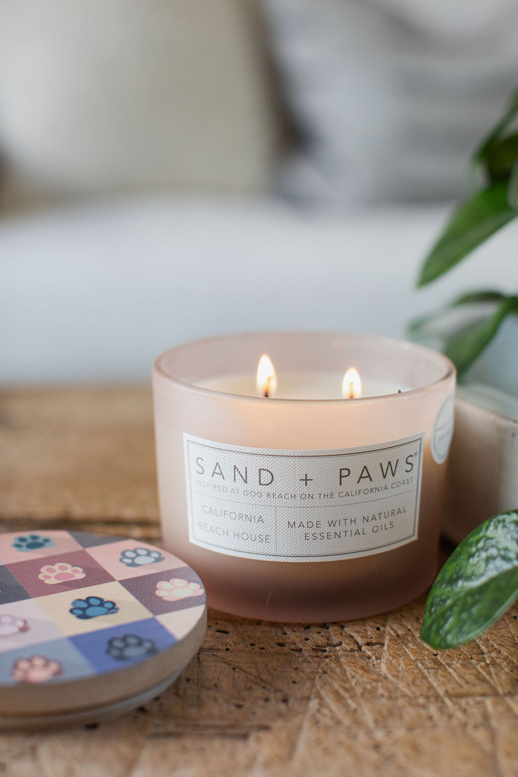 Sand + Paws California Beach House Hand-poured 12 oz scented candle