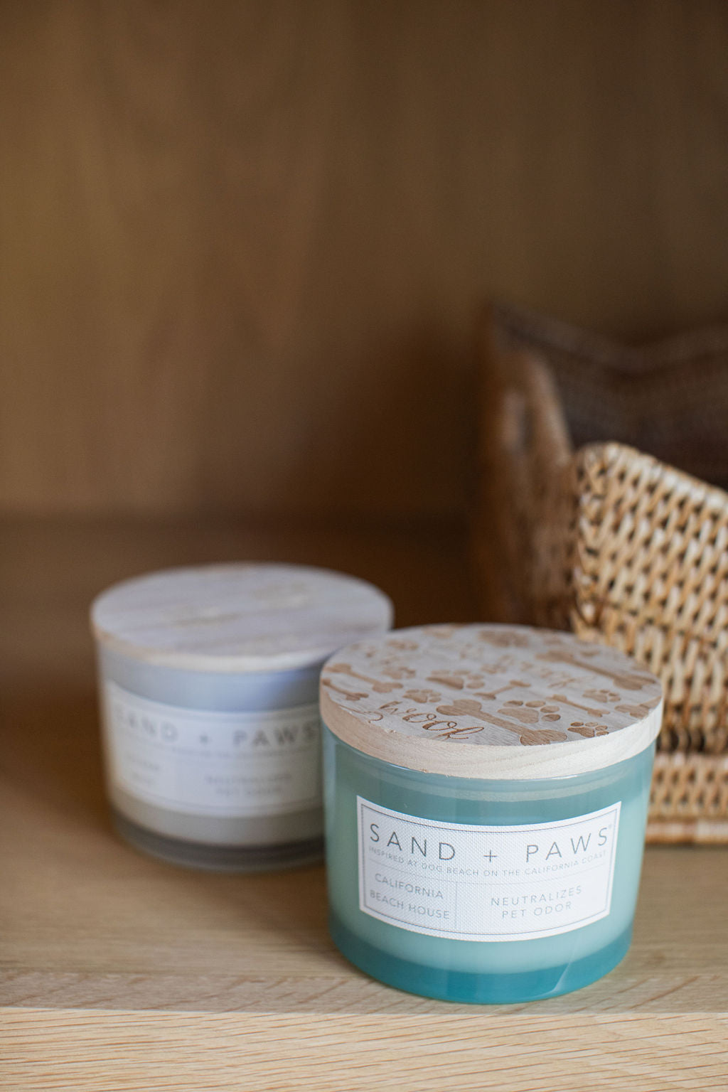 Sand + Paws California Beach House Hand-poured 12 oz scented candle