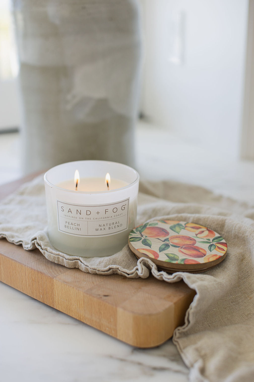 Peach Bellini Hand-poured 12 oz scented candle