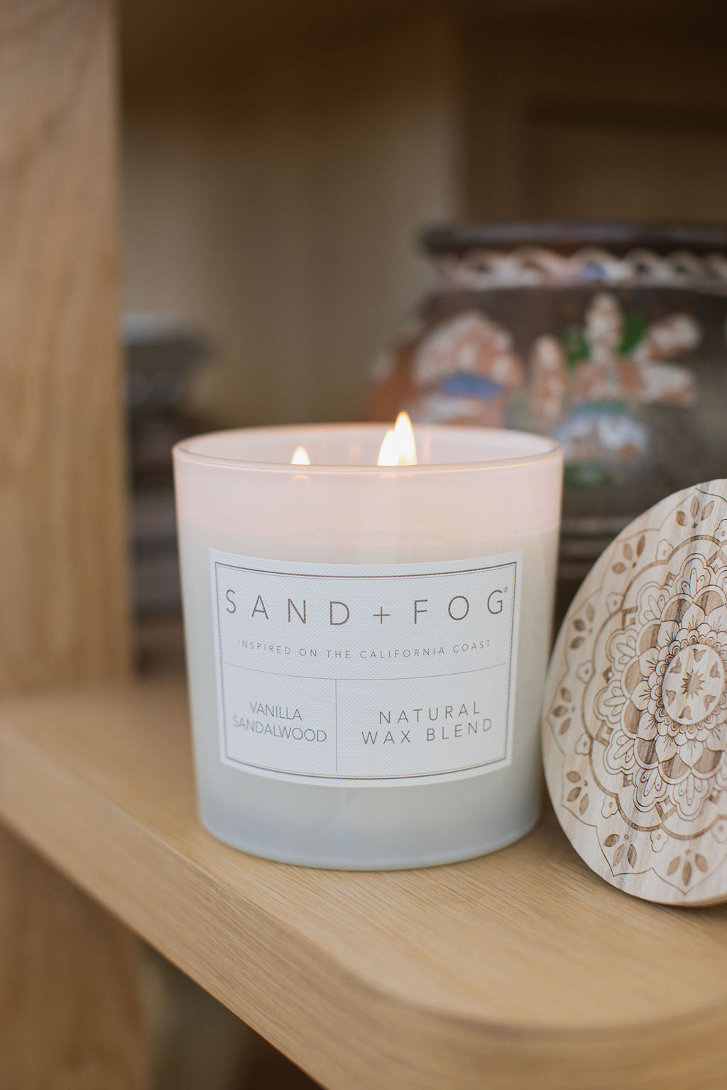 Vanilla Sandalwood Hand-poured 21 oz scented candle