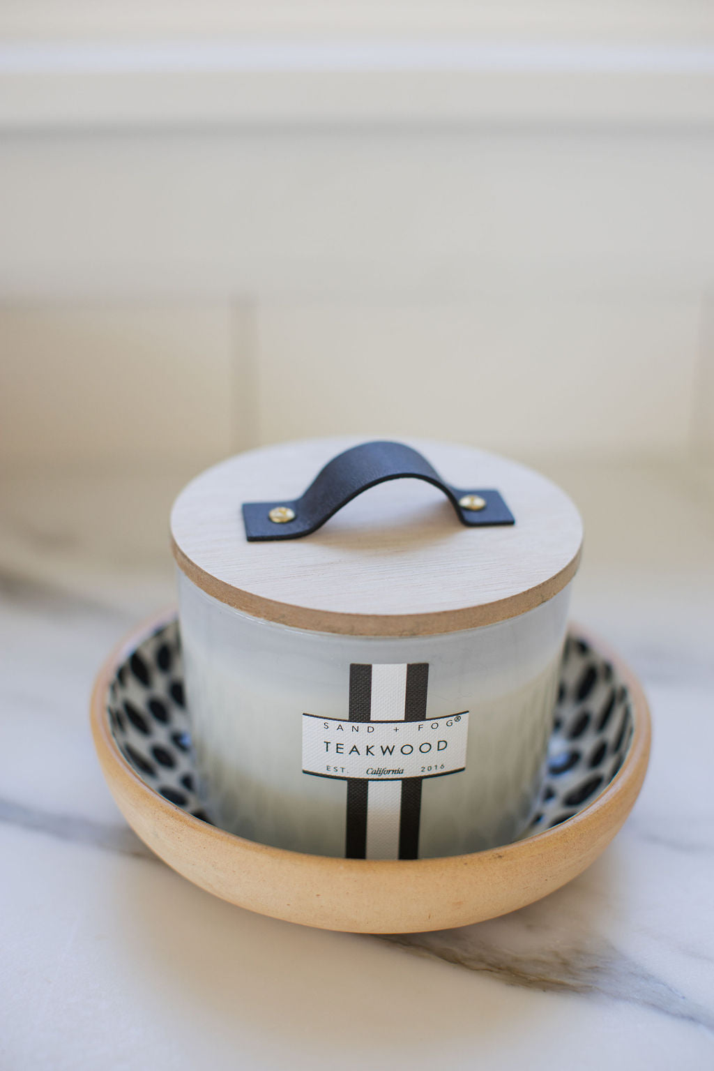 Teakwood Hand-poured 12 oz scented candle