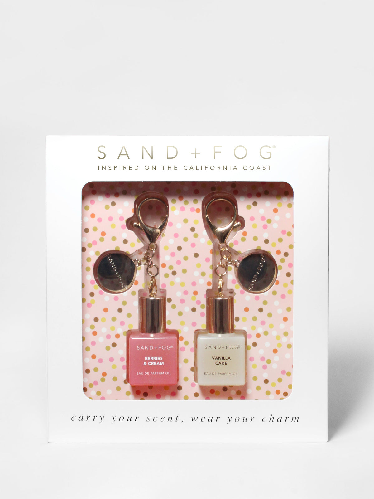 Bag Charm Long-lasting Perfume Oil Rollerball Set - Berries & Cream + Vanilla Cake