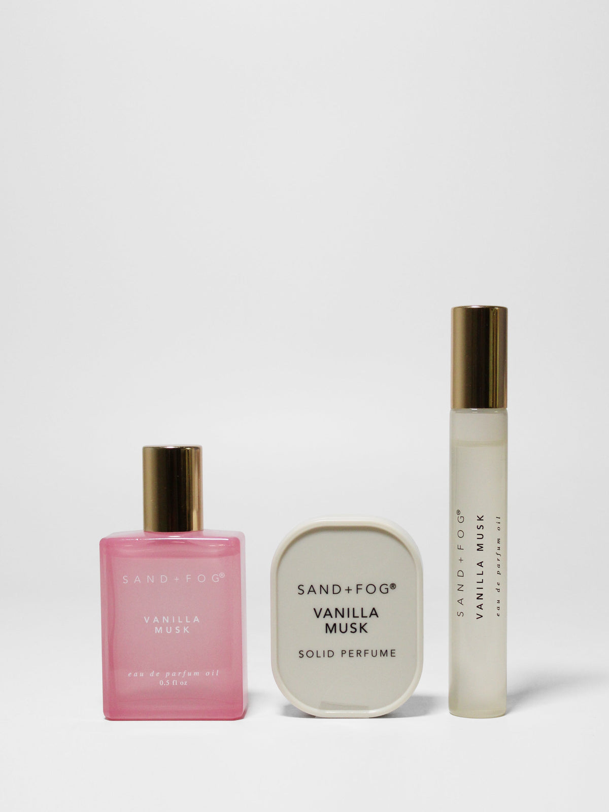 Long-lasting Perfume Oil Rollerballs and Solid Perfume Set - Vanilla Musk