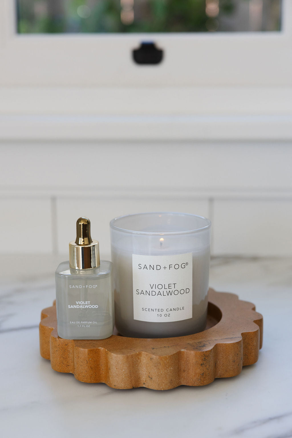 Violet Sandalwood Hand-poured 10 oz scented candle