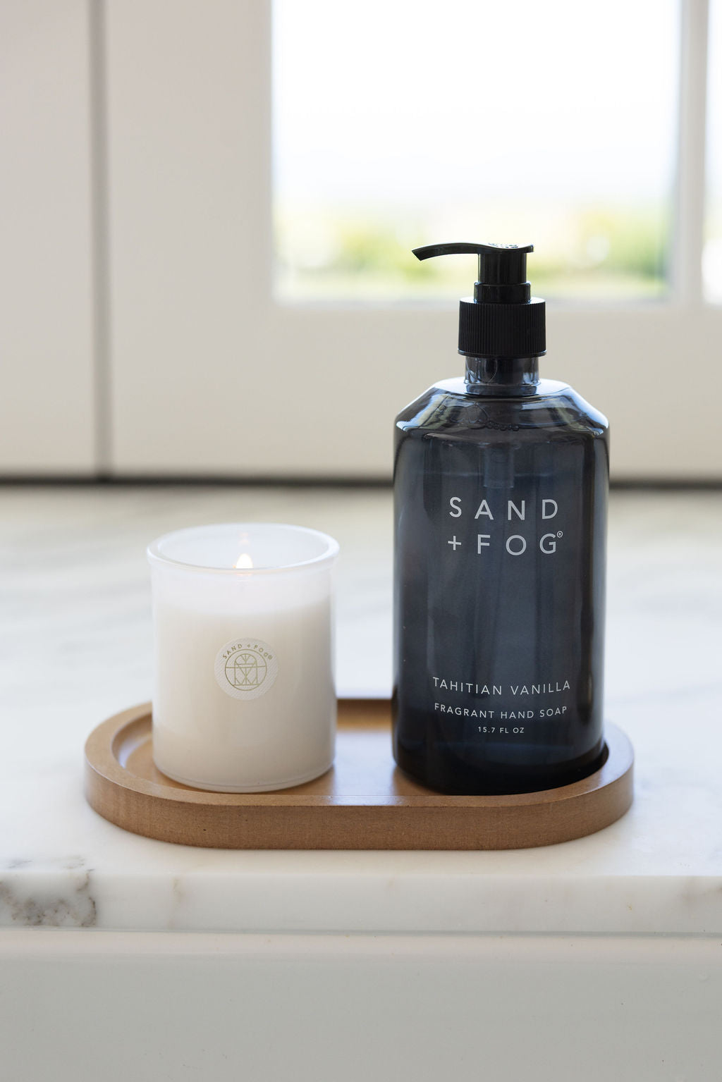 Tahitian Vanilla Elegant Hand Soap & Candle Set