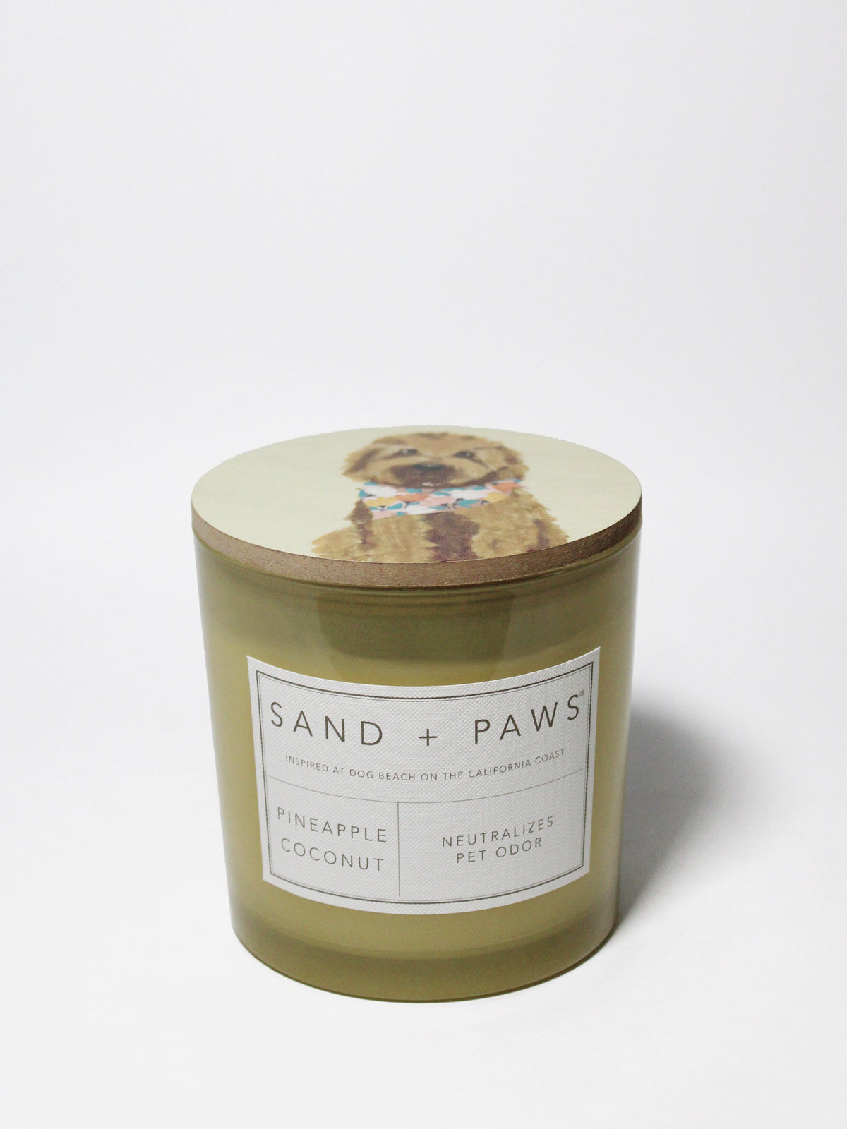 Sand + Paws Pineapple Coconut Hand-poured 21 oz scented candle