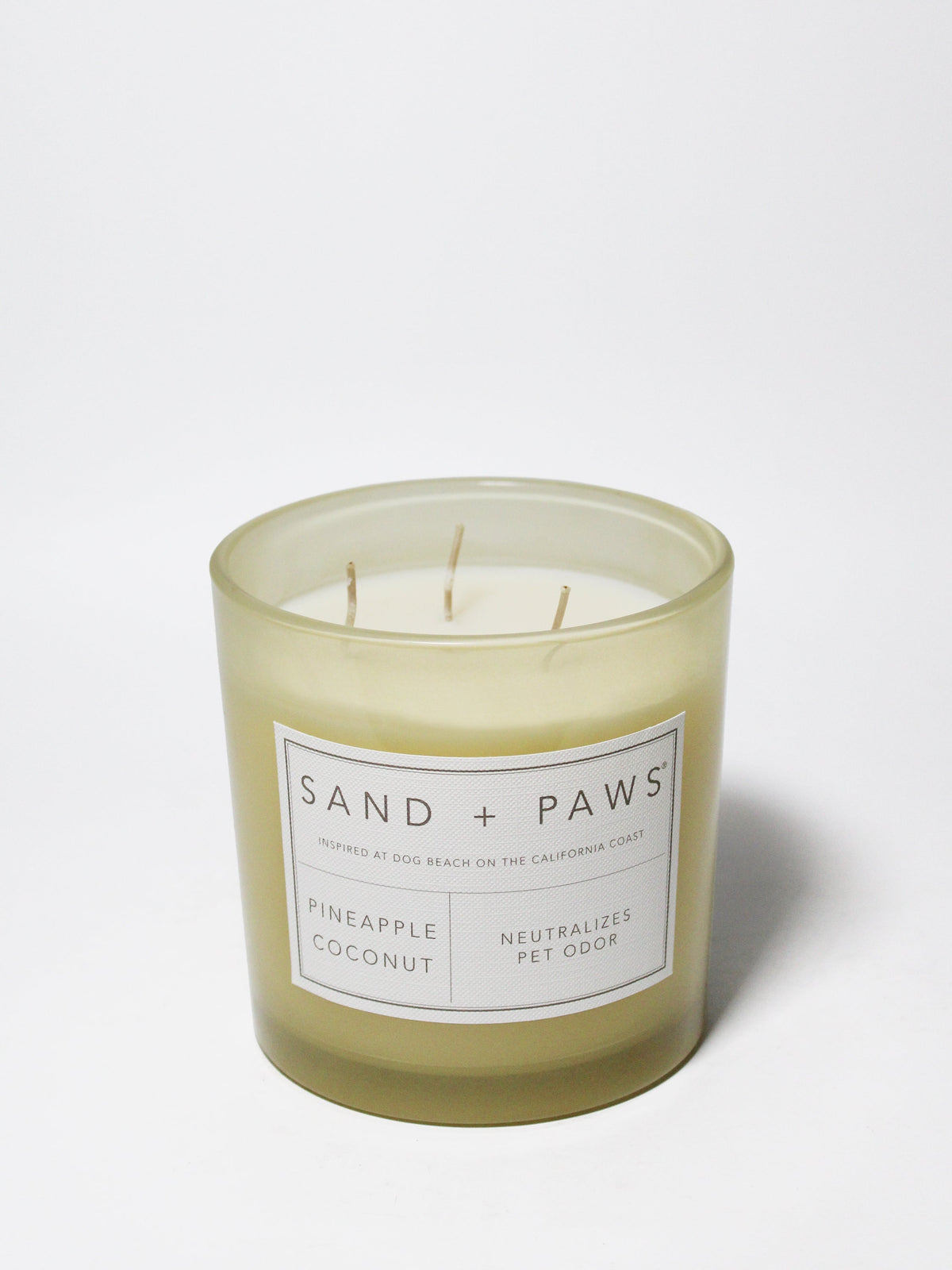 Sand + Paws Pineapple Coconut Hand-poured 21 oz scented candle