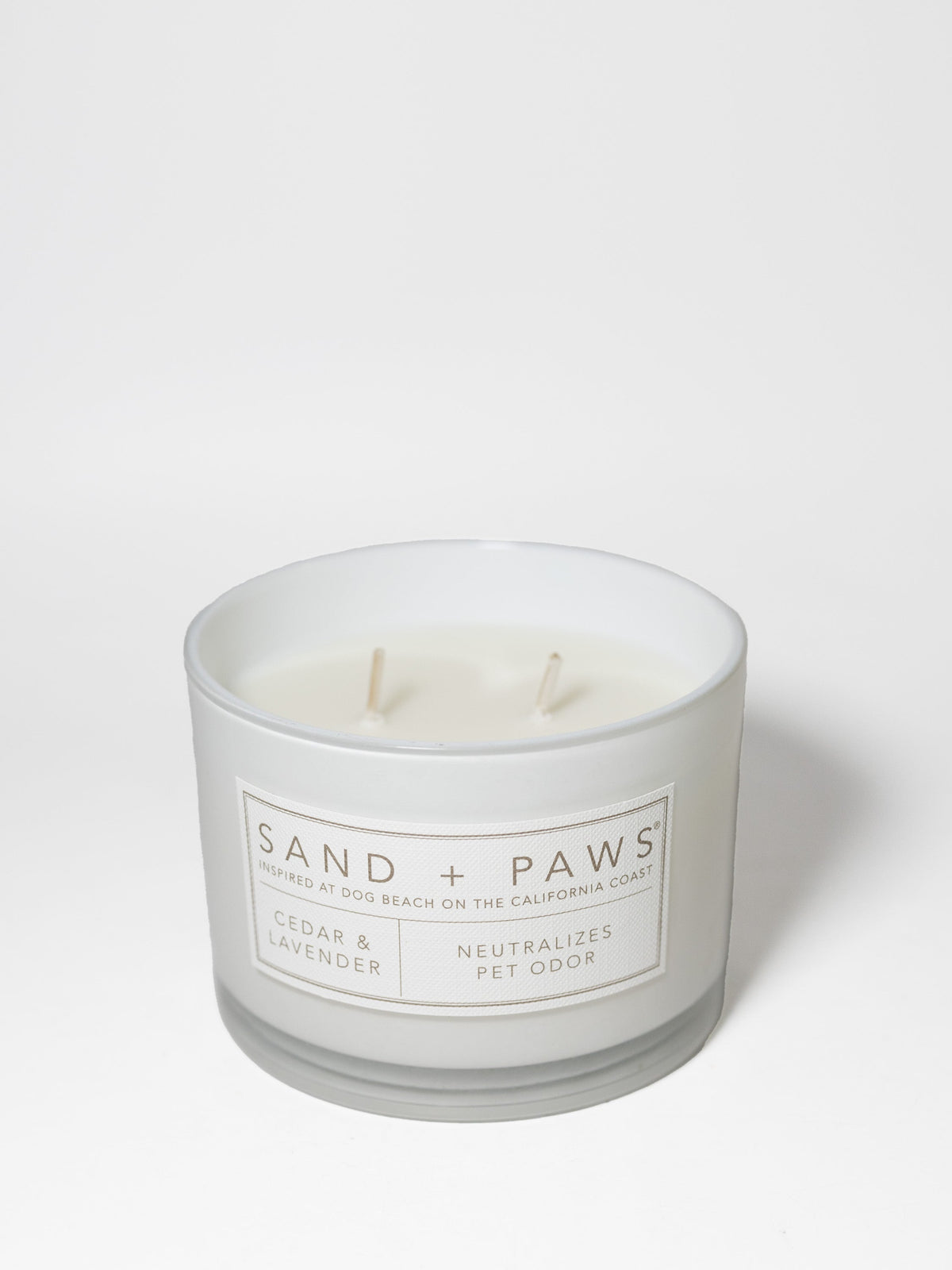 Sand + Paws Cedar & Lavender Hand-poured 12 oz scented candle