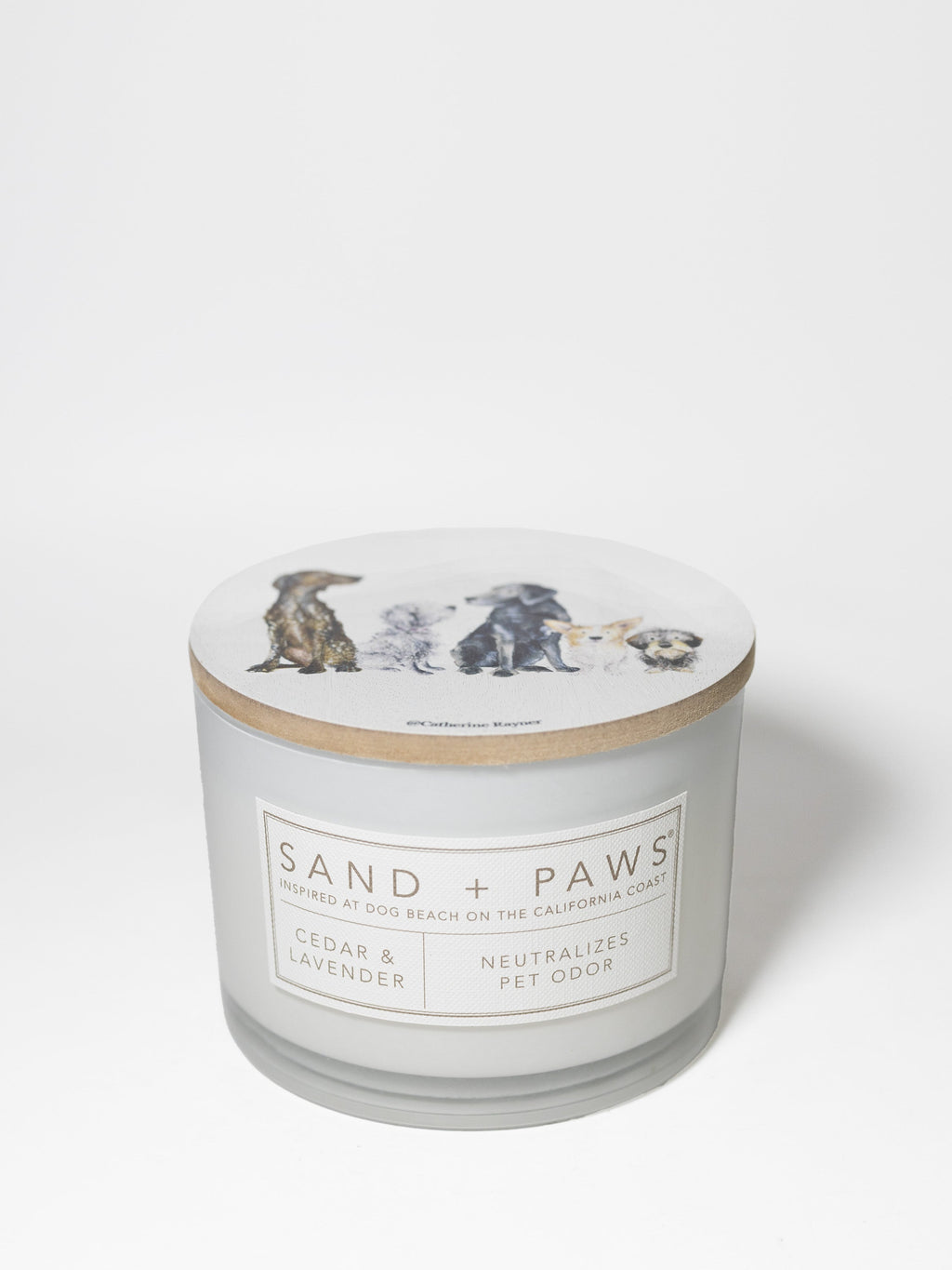 Sand + Paws Cedar & Lavender Hand-poured 12 oz scented candle