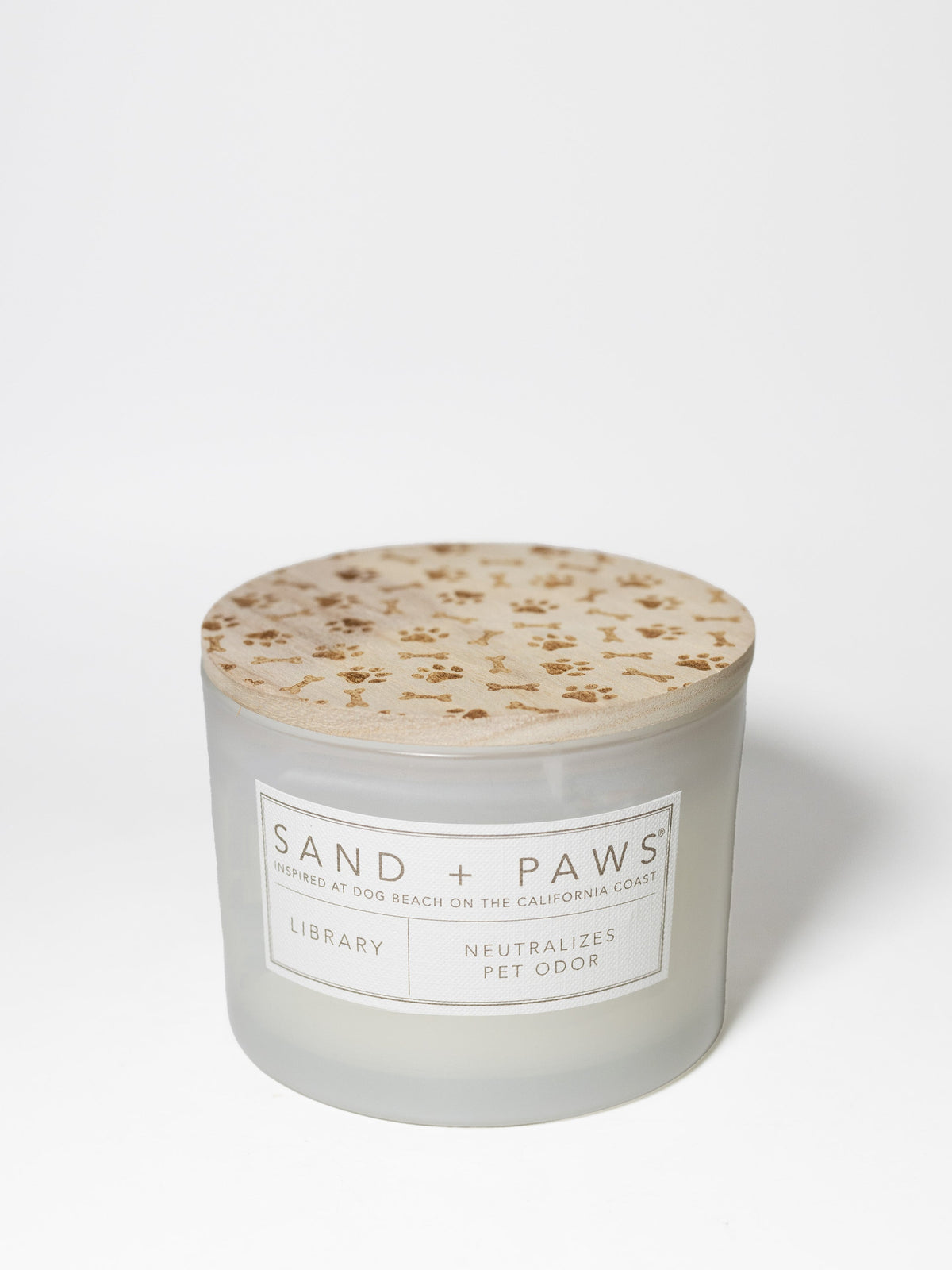 Sand + Paws Library Hand-poured 12 oz scented candle