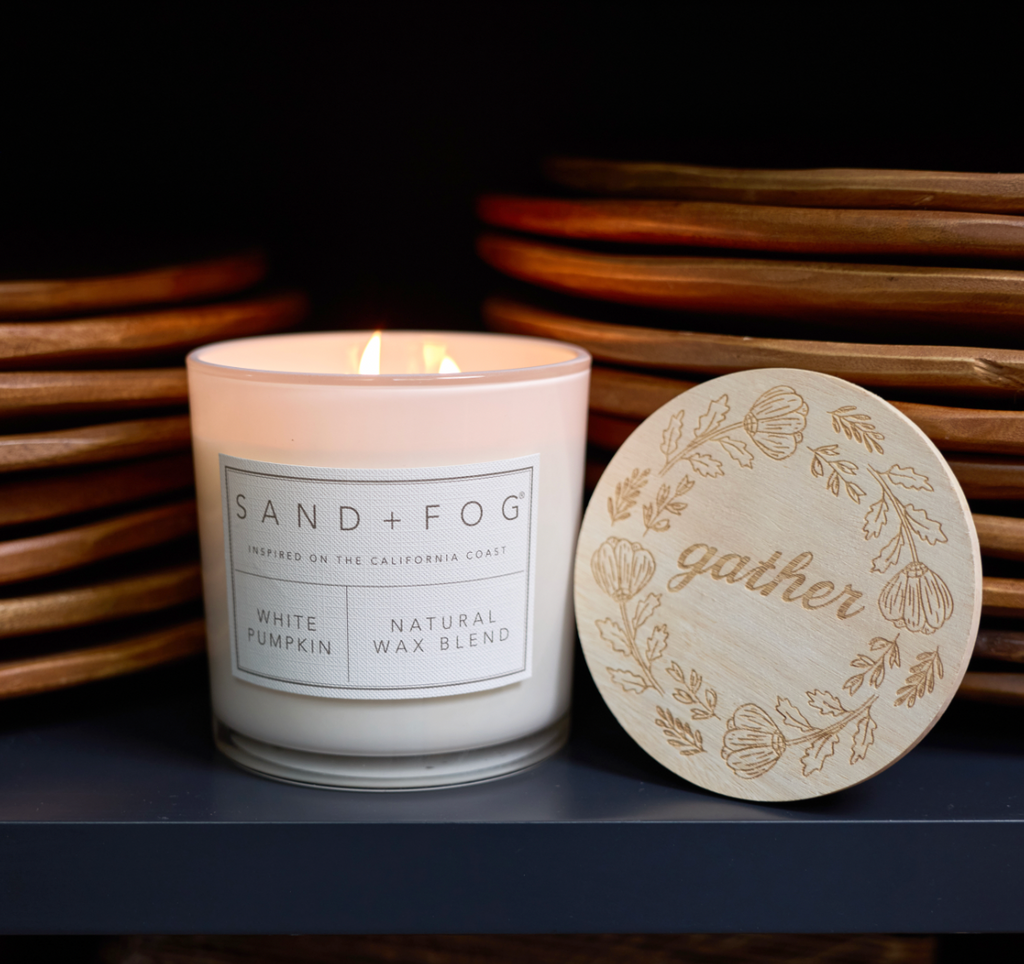 White Pumpkin Hand-poured 21 oz scented candle