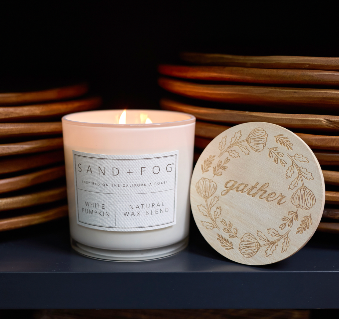 White Pumpkin Hand-poured 21 oz scented candle