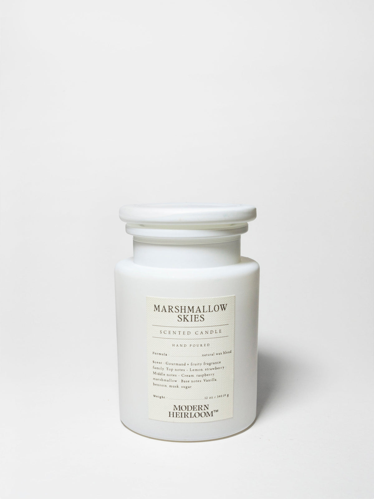 Marshmallow Skies Hand-poured 12 oz scented candle