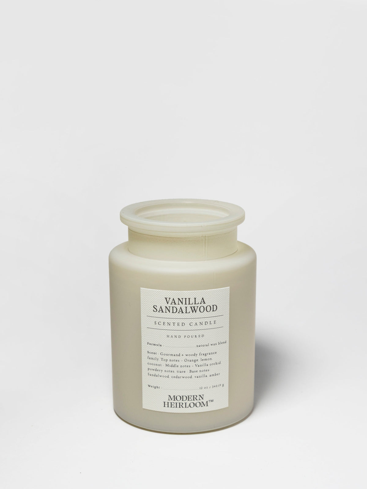 Vanilla Sandalwood Hand-poured 12 oz scented candle
