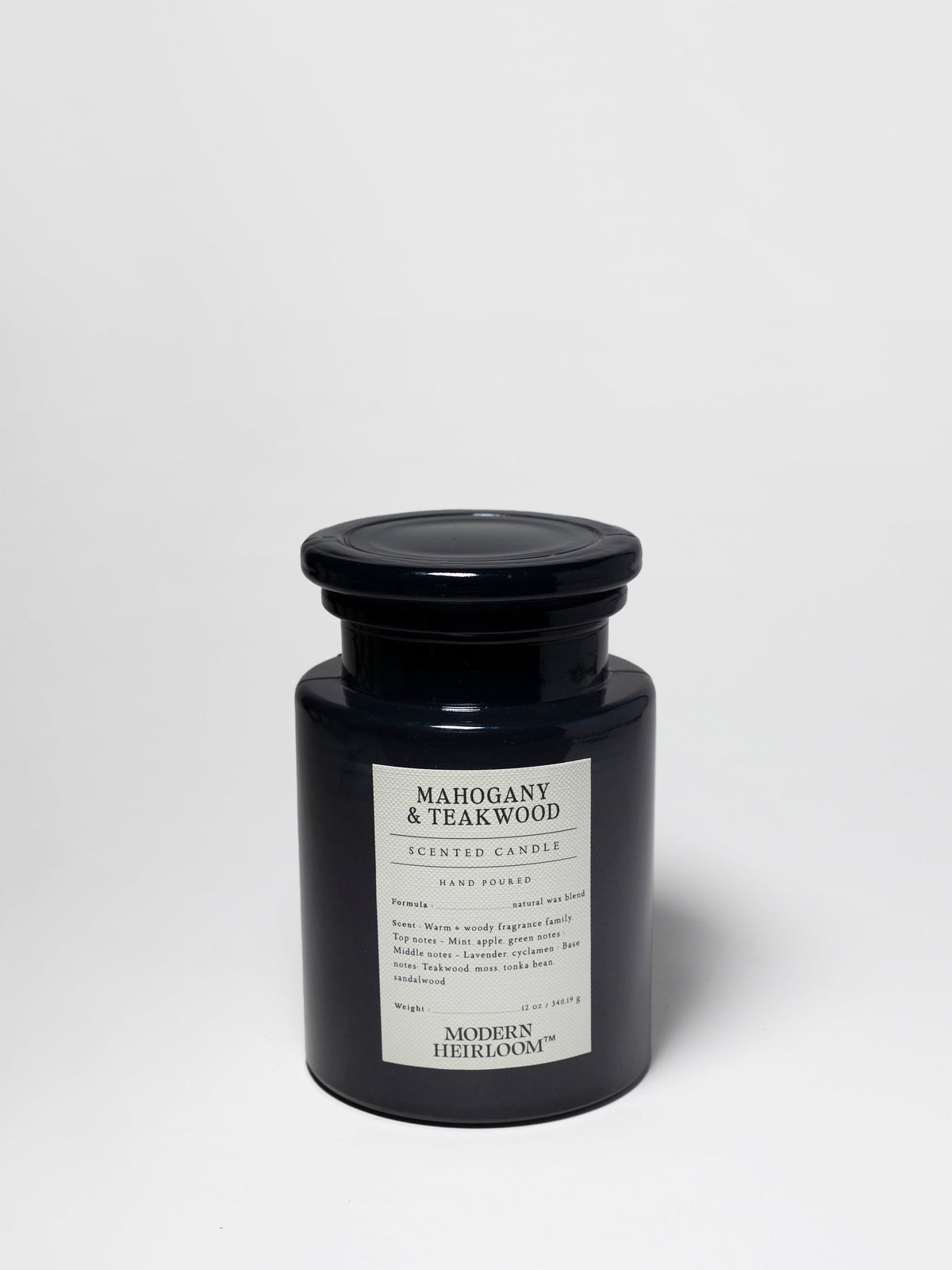 Mahogany & Teakwood Hand-poured 12 oz scented candle