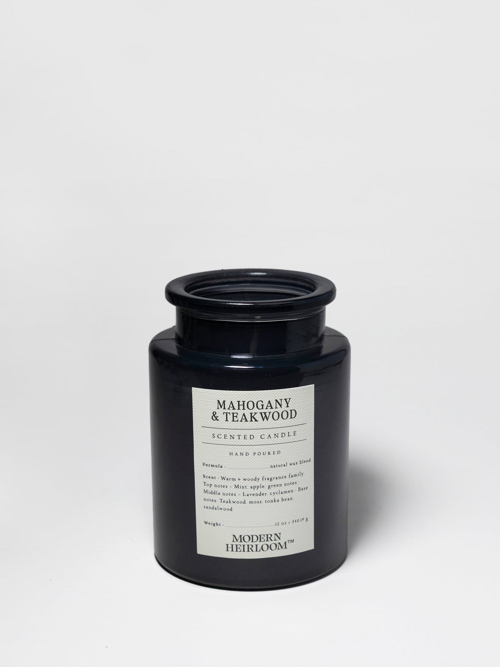 Mahogany & Teakwood Hand-poured 12 oz scented candle