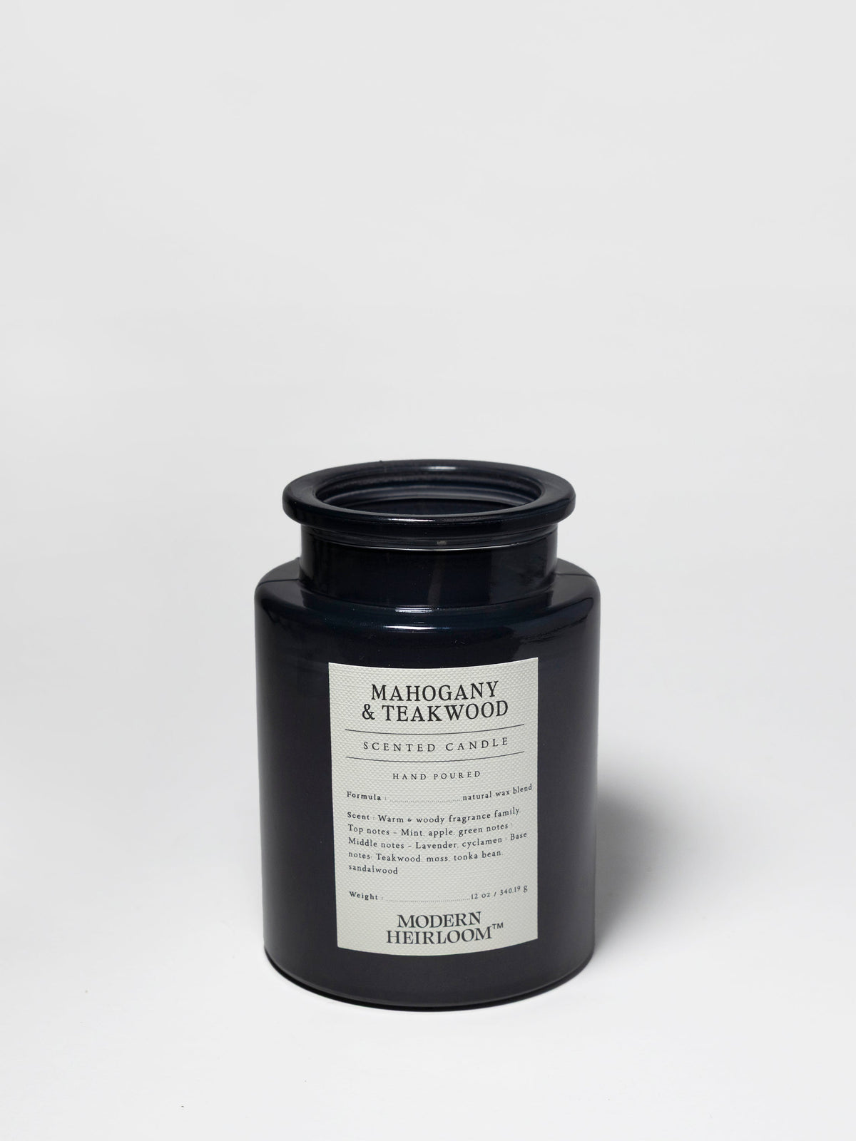 Mahogany & Teakwood Hand-poured 12 oz scented candle