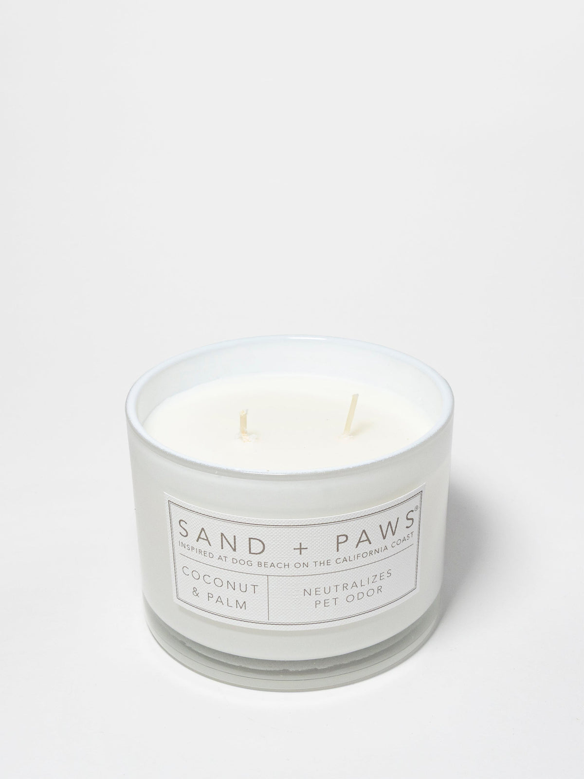 Sand + Paws Coconut & Palm Hand-poured 12 oz scented candle