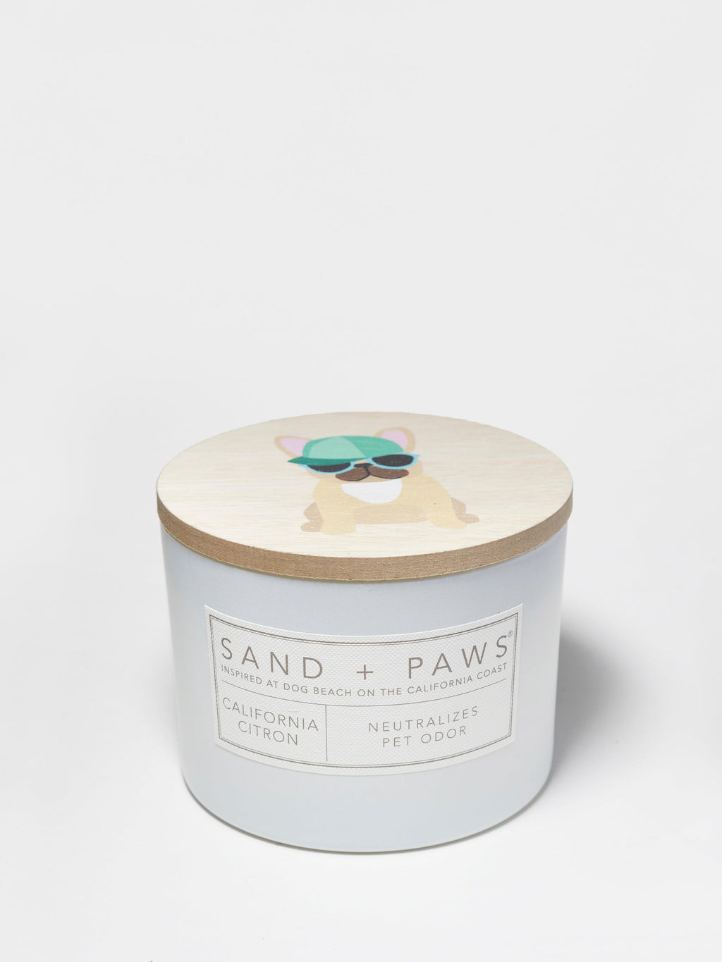 Sand + Paws California Citron Hand-poured 12 oz scented candle