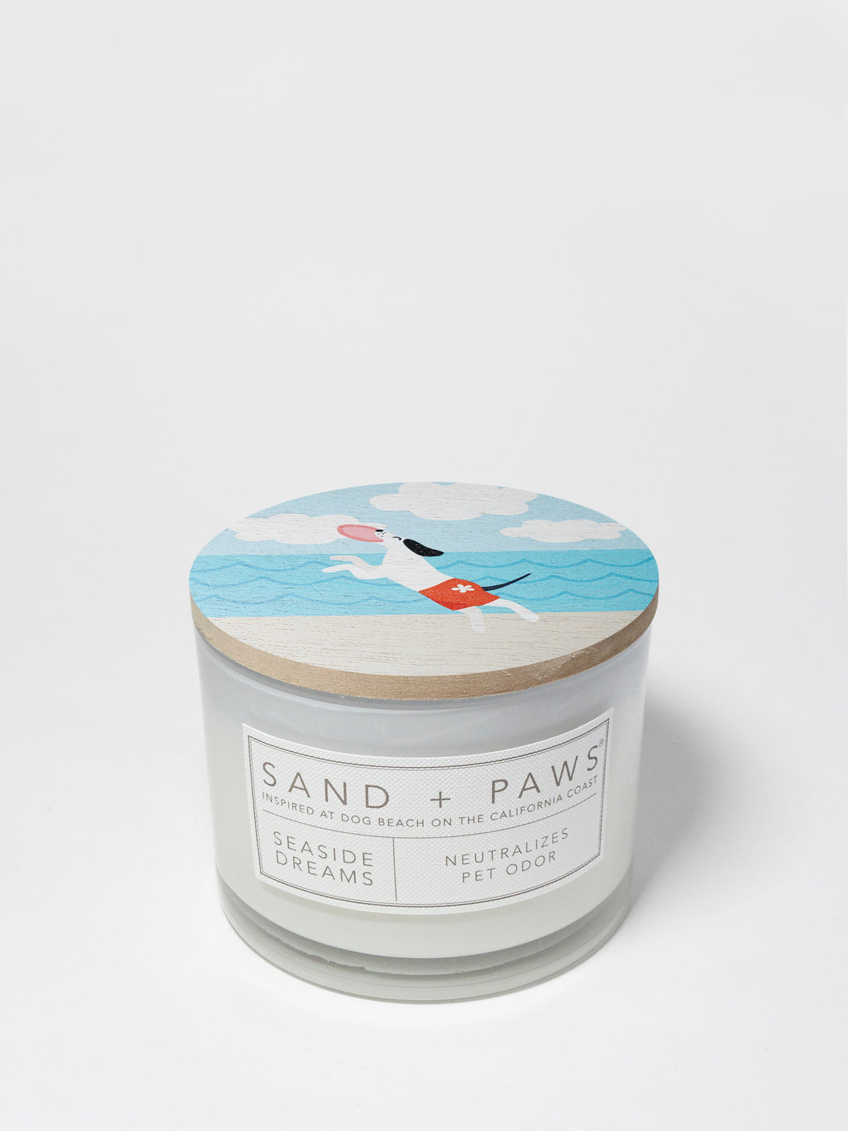 Sand + Paws Seaside Dreams Hand-poured 12 oz scented candle