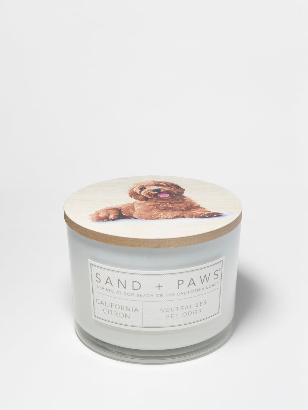 Sand + Paws California Citron Hand-poured 12 oz scented candle