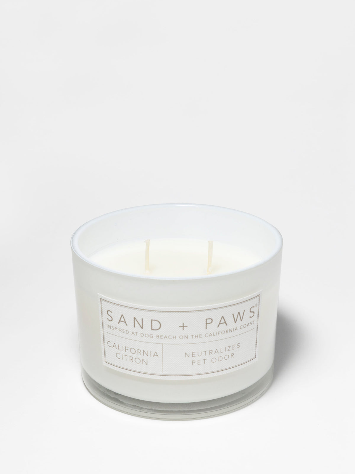 Sand + Paws California Citron Hand-poured 12 oz scented candle
