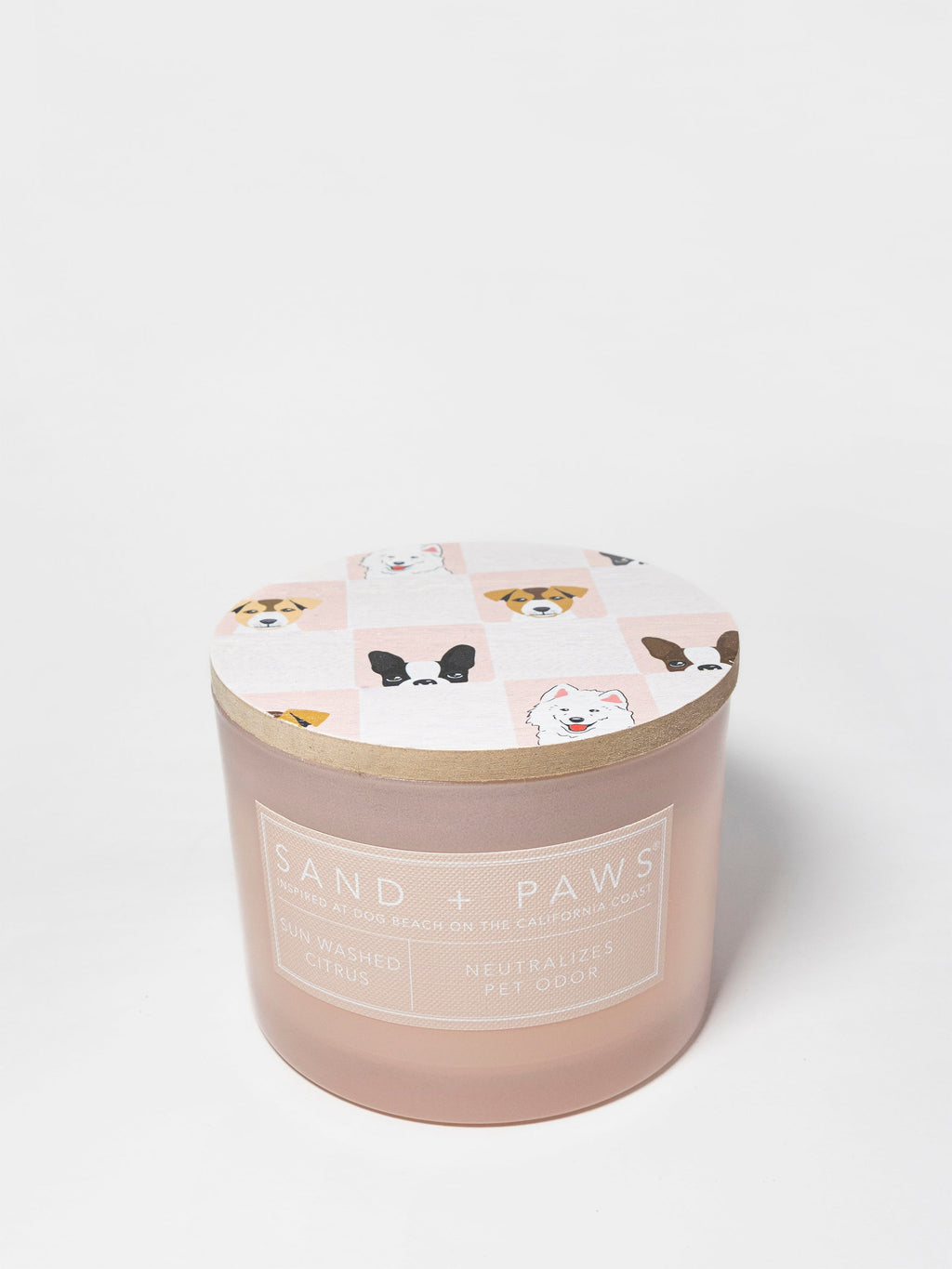 Sand + Paws Sun Washed Citrus Hand-poured 12 oz scented candle
