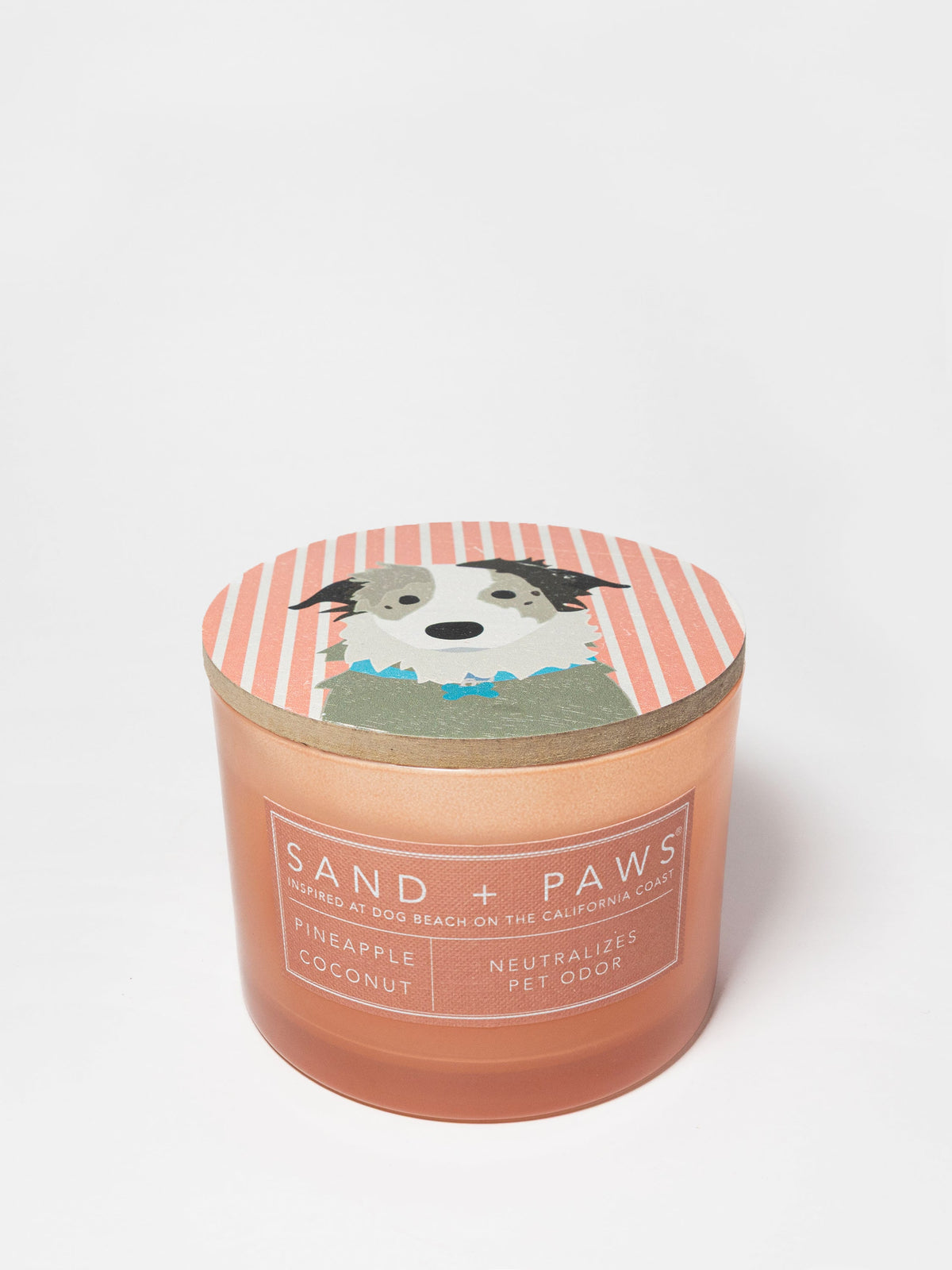 Sand + Paws Pineapple Coconut Hand-poured 12 oz scented candle