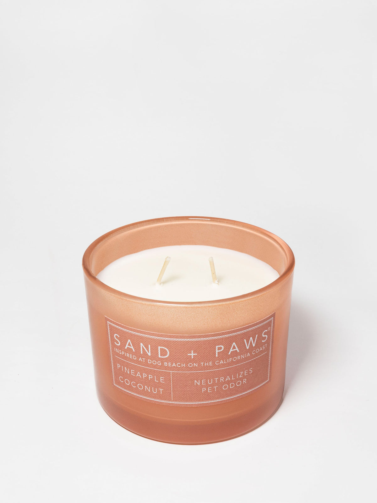 Sand + Paws Pineapple Coconut Hand-poured 12 oz scented candle