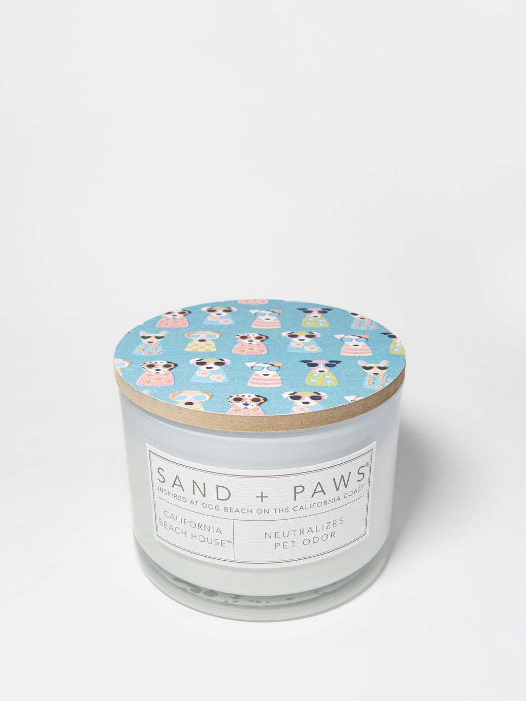 Sand + Paws California Beach House Hand-poured 12 oz scented candle