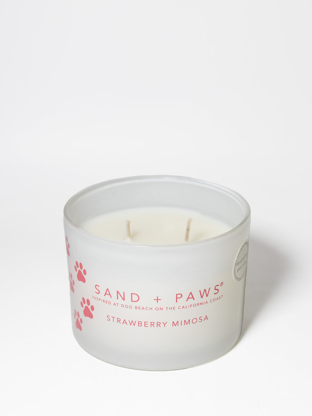 Sand + Paws Strawberry Mimosa Hand-poured 12 oz scented candle
