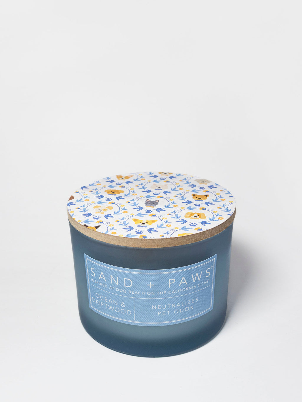 Sand + Paws Ocean & Driftwood Hand-poured 12 oz scented candle