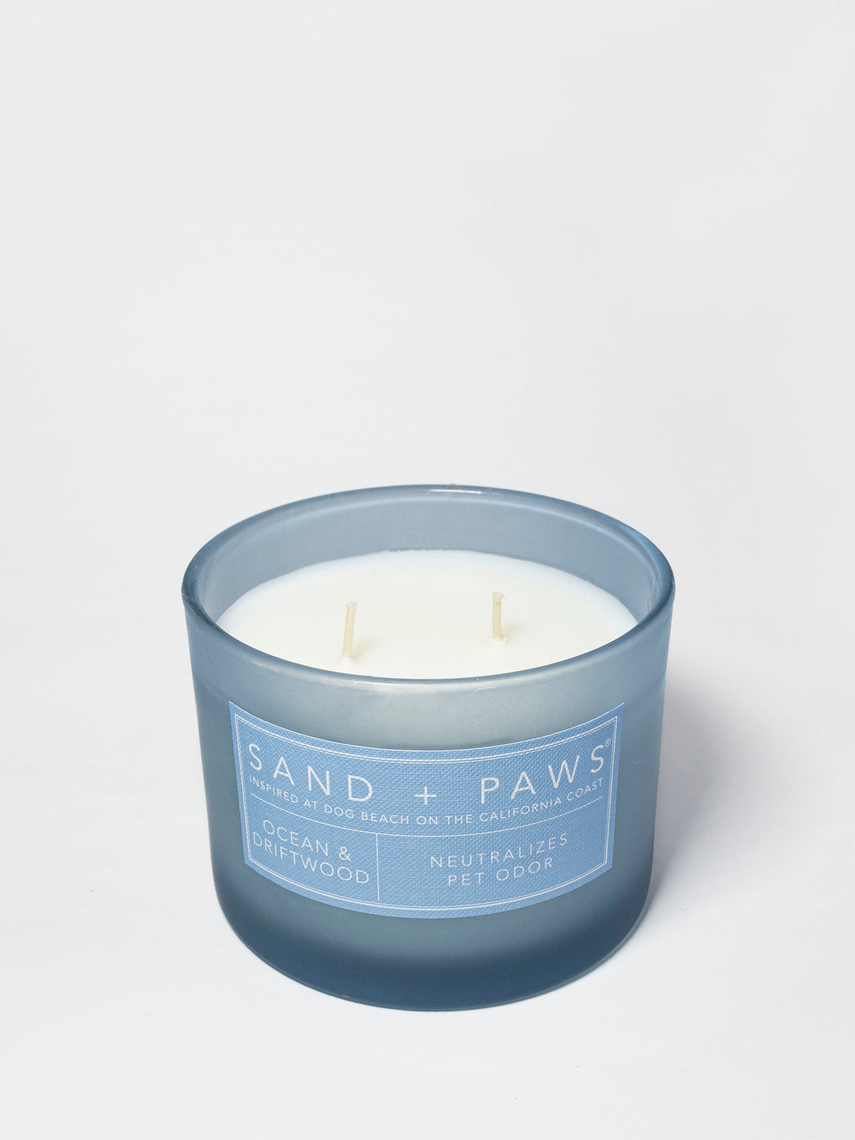 Sand + Paws Ocean & Driftwood Hand-poured 12 oz scented candle