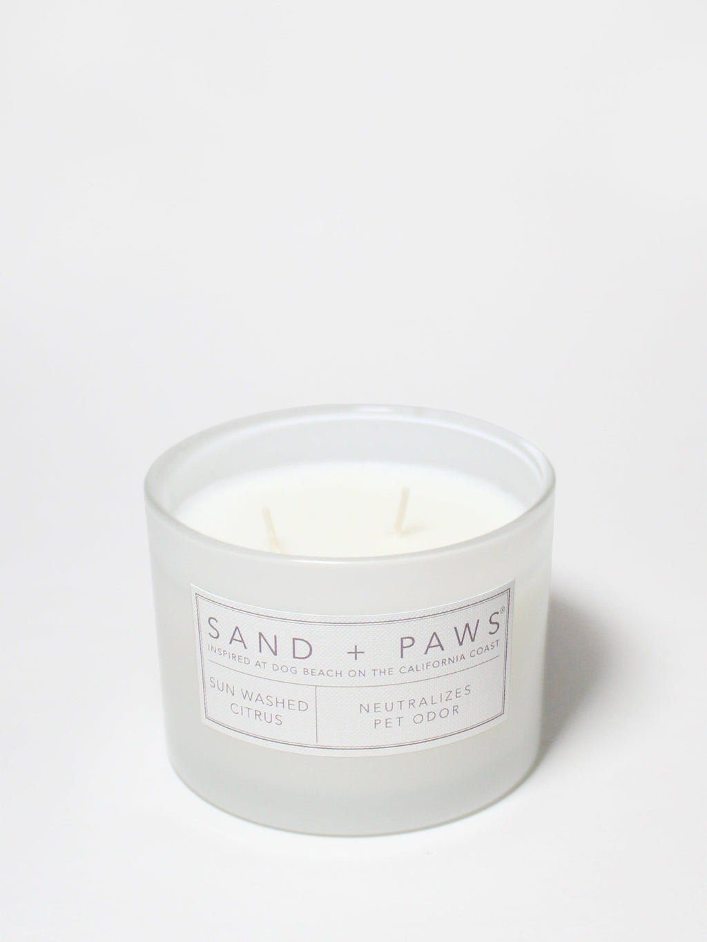 Sand + Paws Sun Washed Citrus Hand-poured 12 oz scented candle