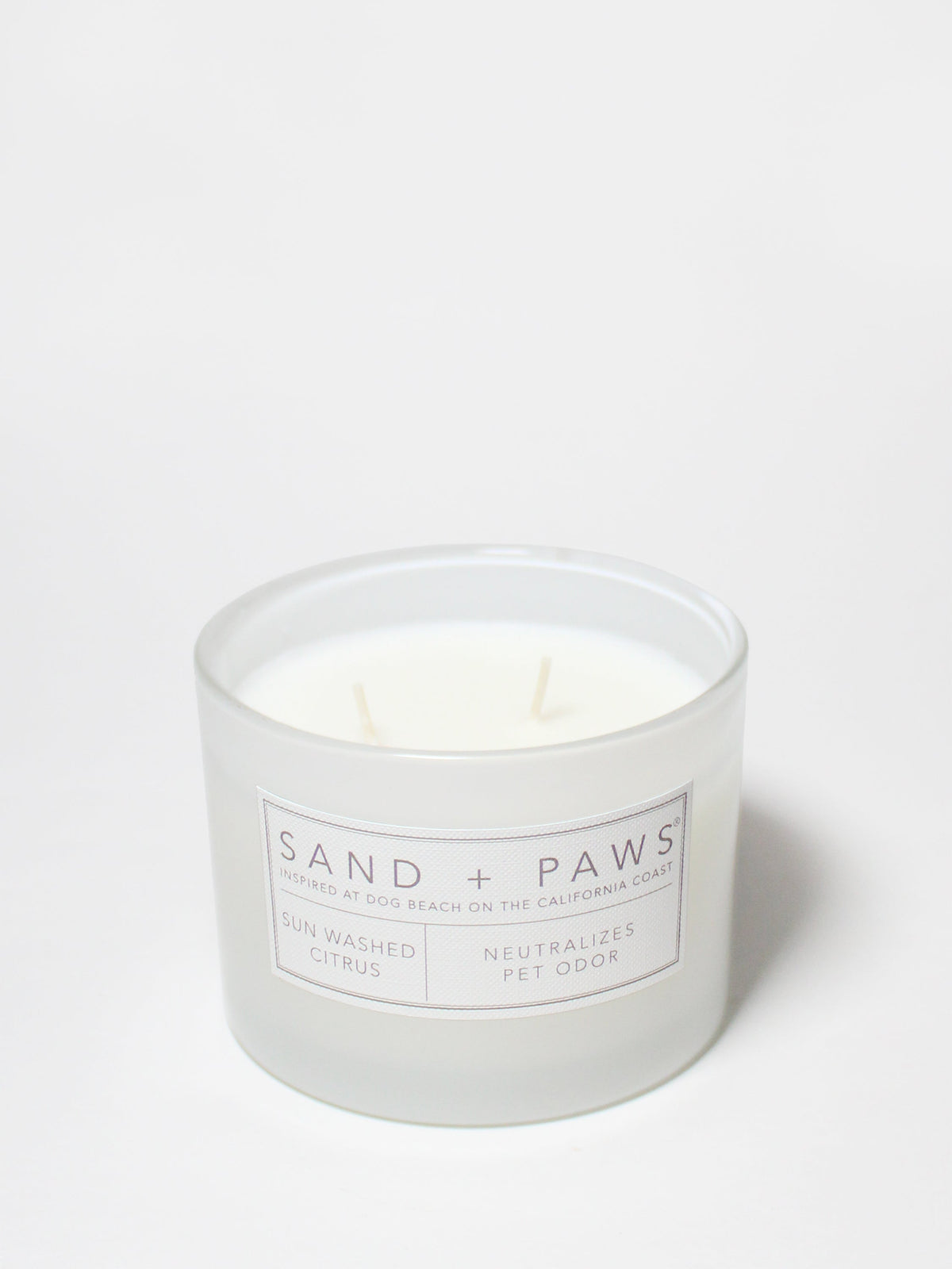 Sand + Paws Sun Washed Citrus Hand-poured 12 oz scented candle