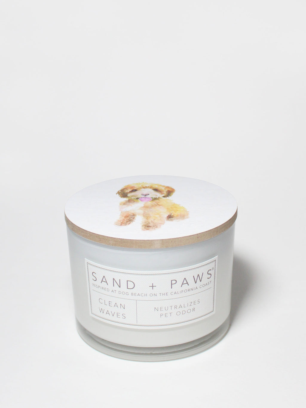 Sand + Paws Clean Waves Hand-poured 12 oz scented candle